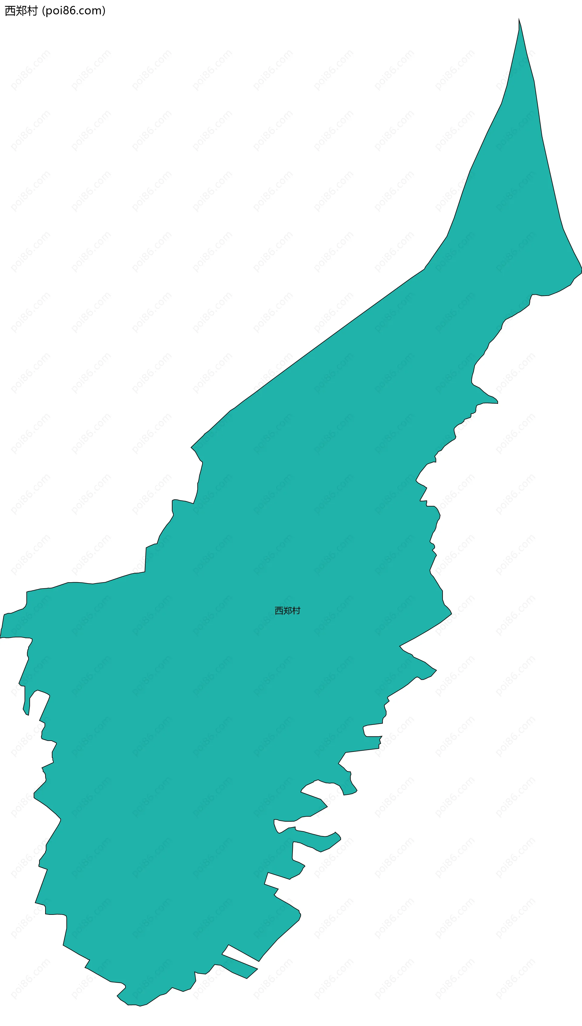 西郑村边界地图