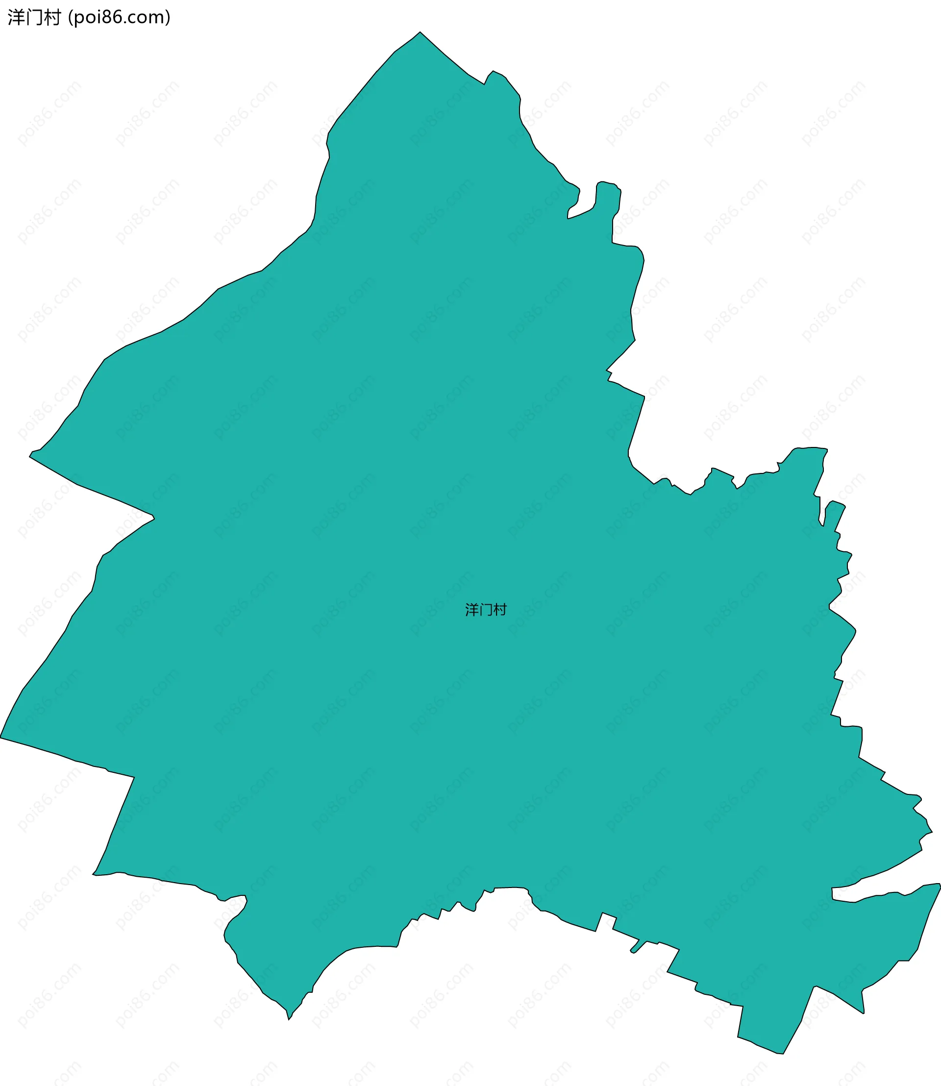 洋门村边界地图