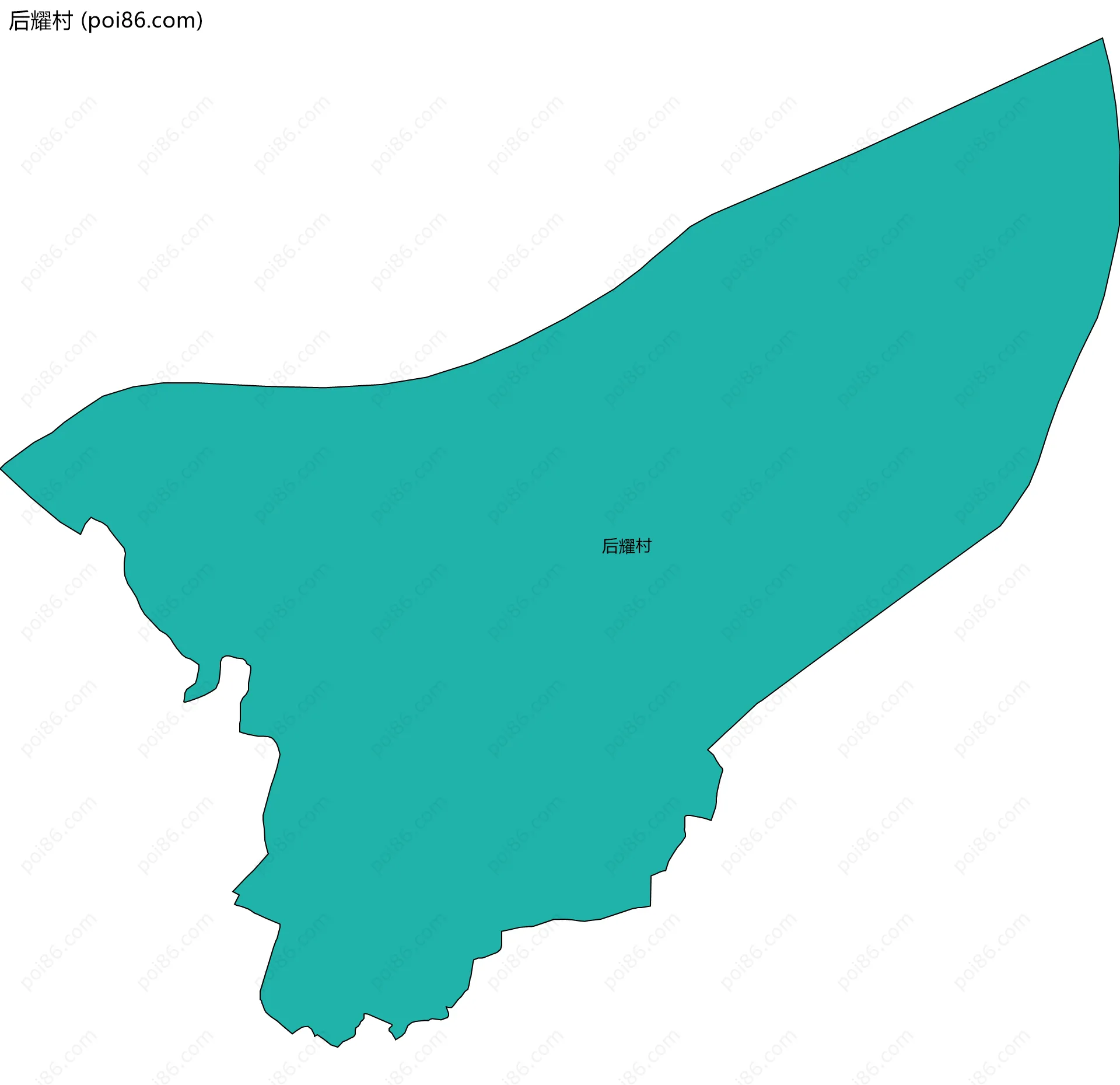 后耀村边界地图