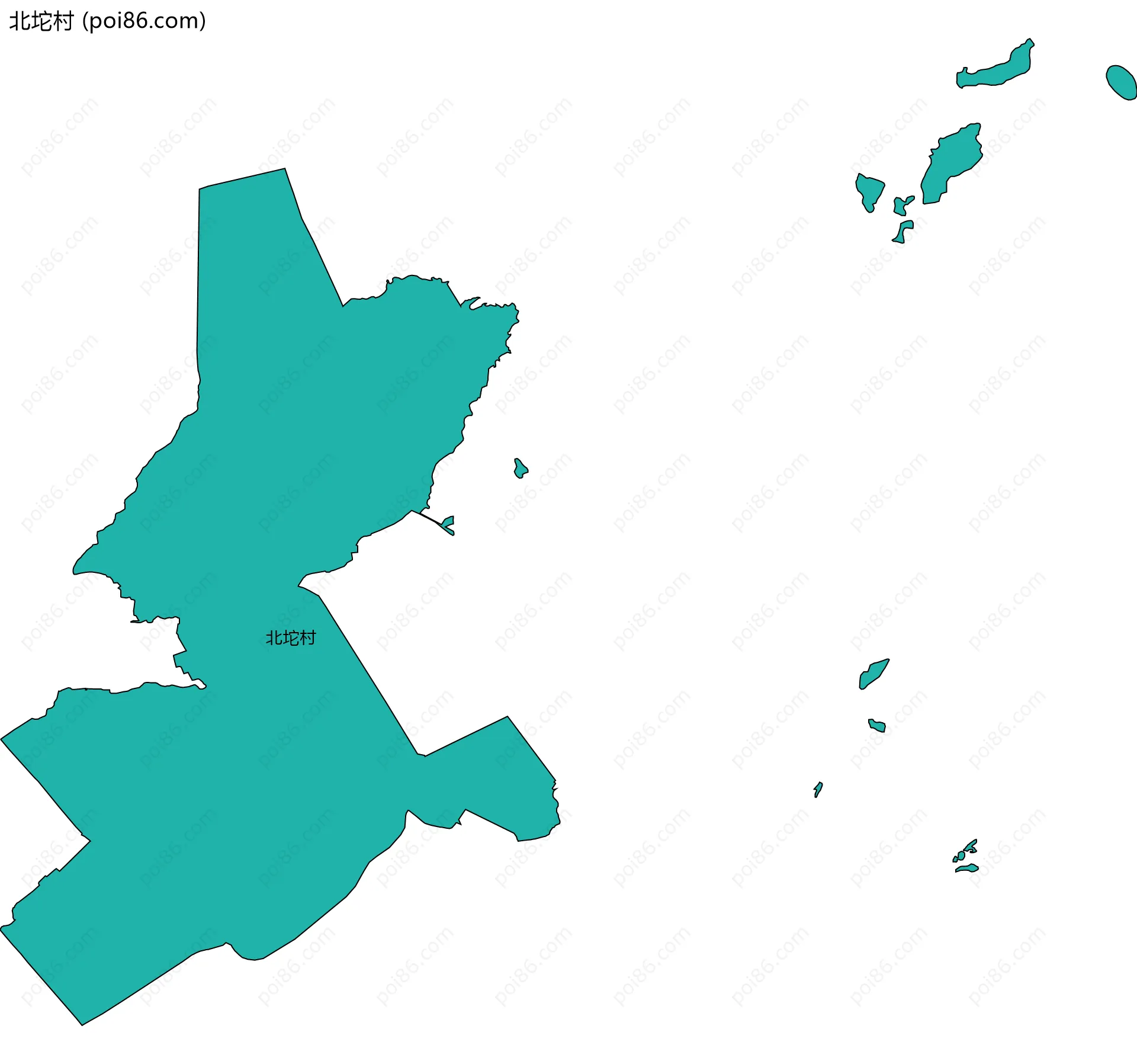 北坨村边界地图