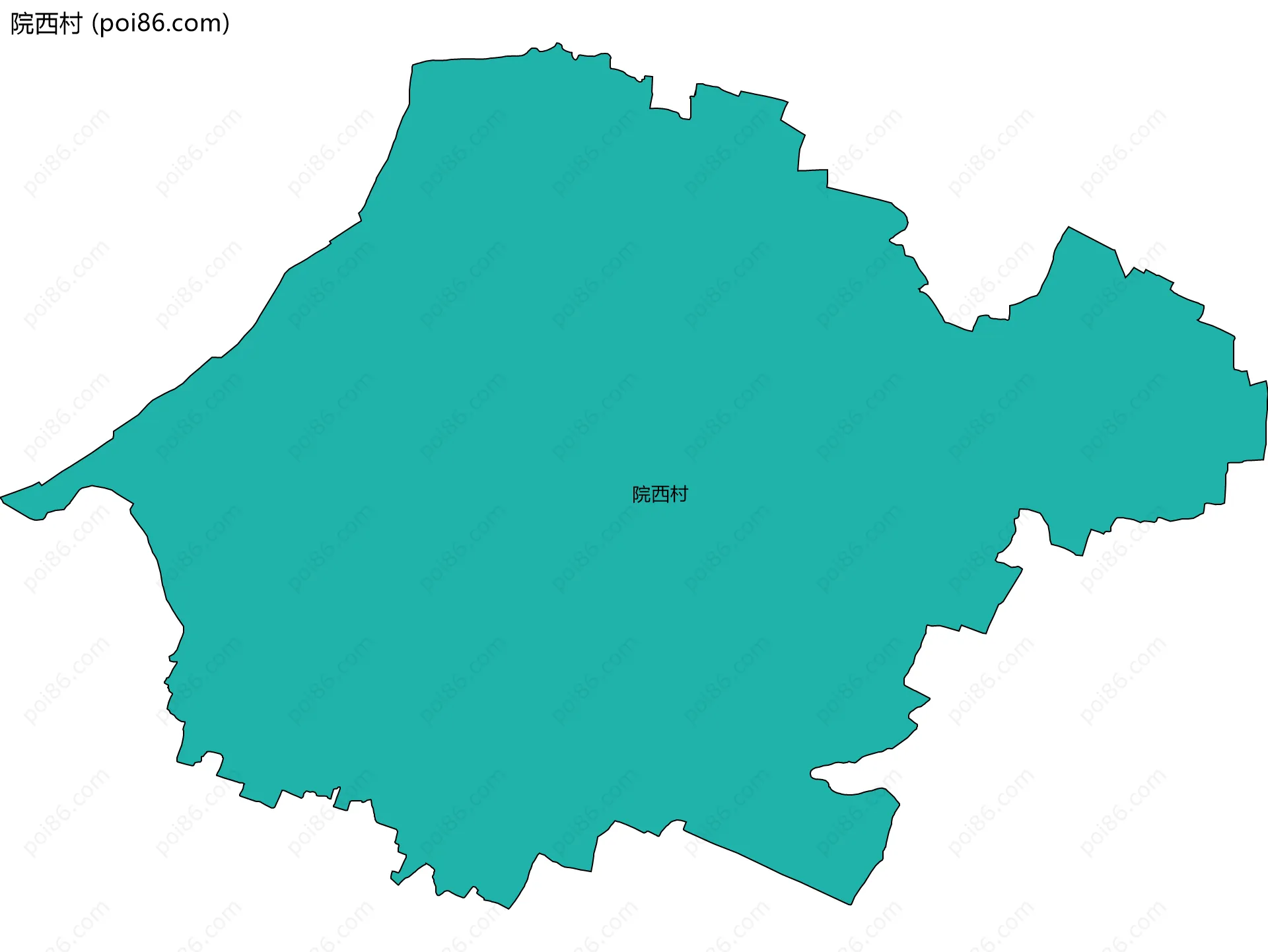 院西村边界地图