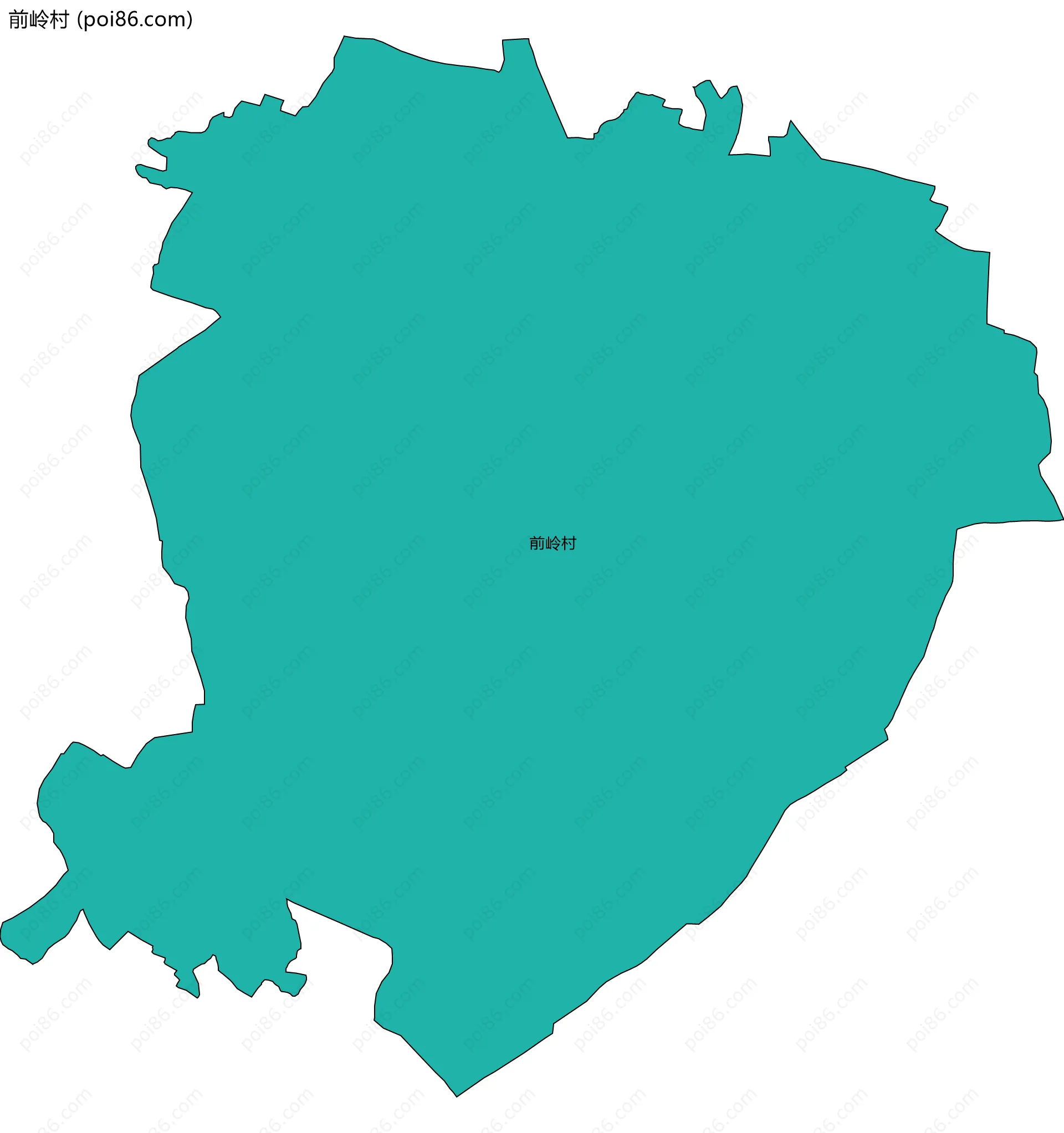 前岭村边界地图
