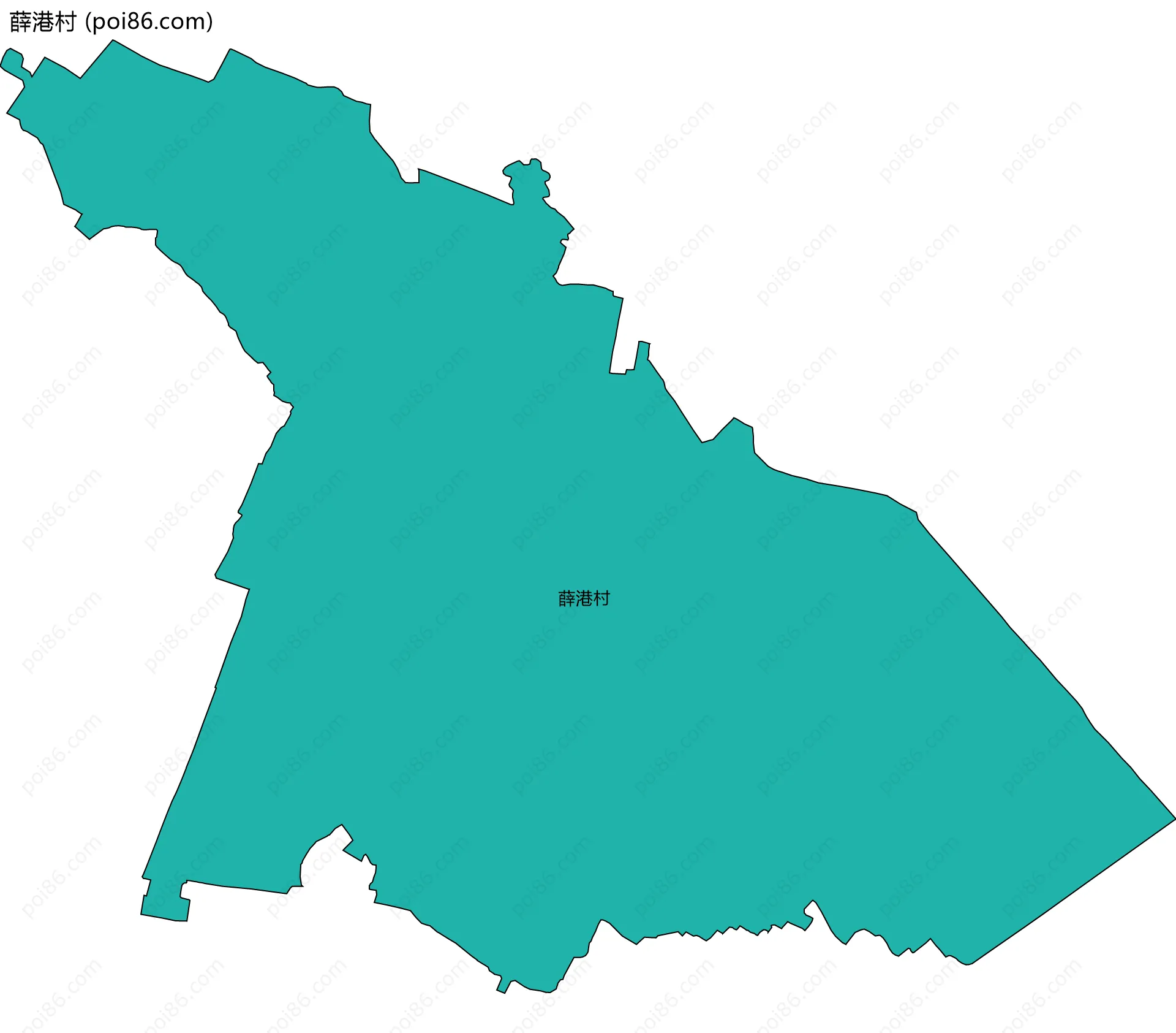 薛港村边界地图