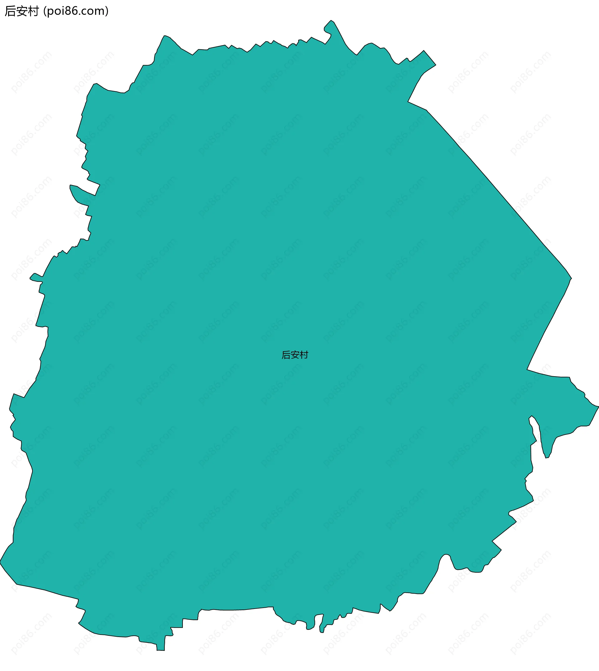 后安村边界地图