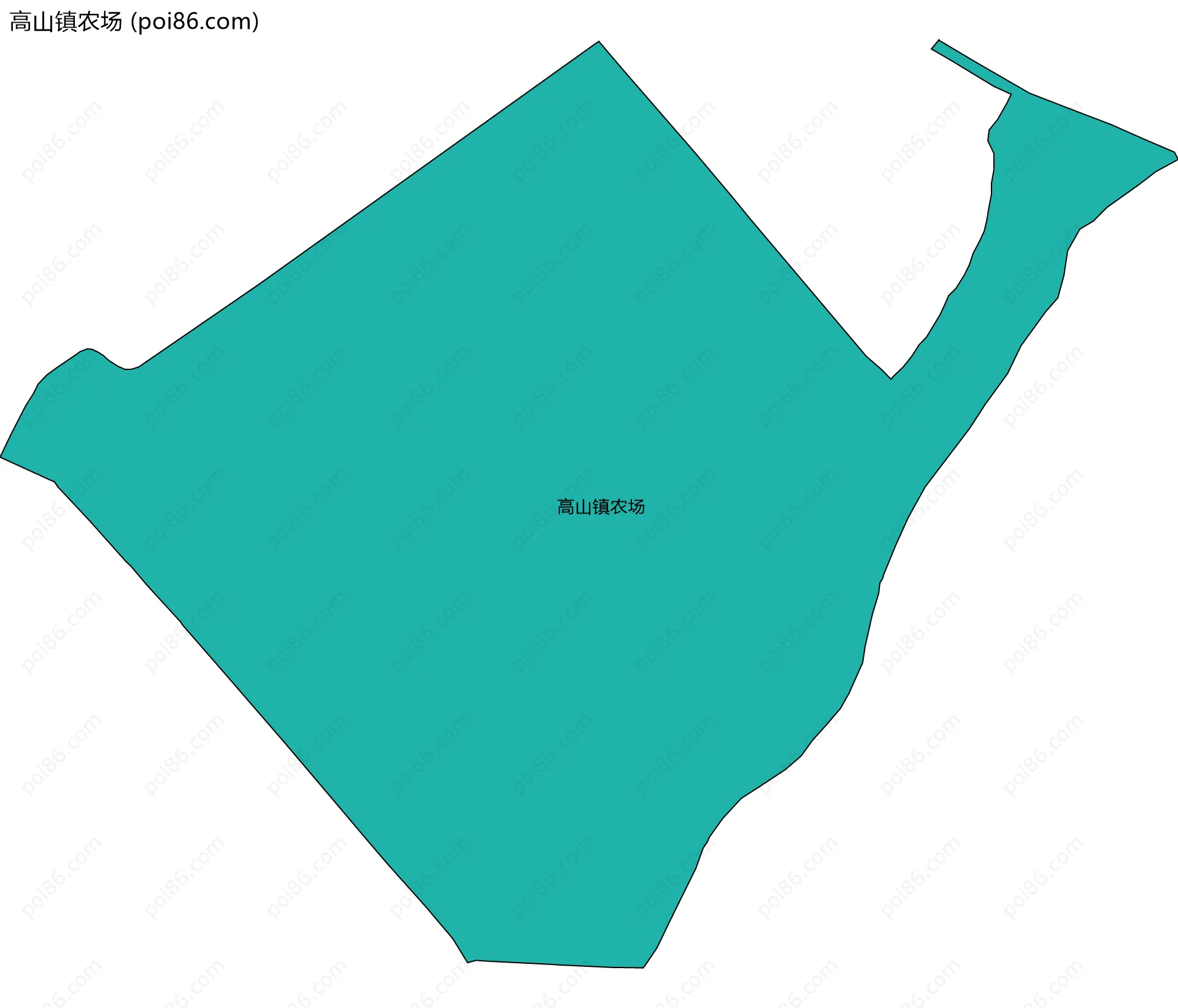 高山镇农场边界地图
