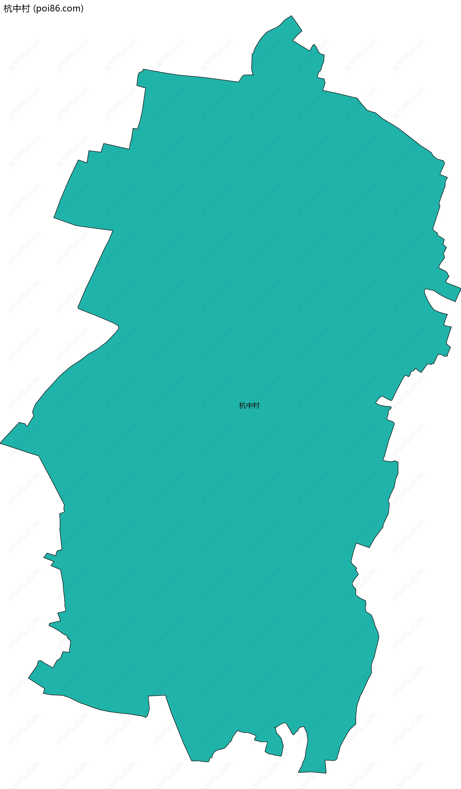 杭中村边界地图