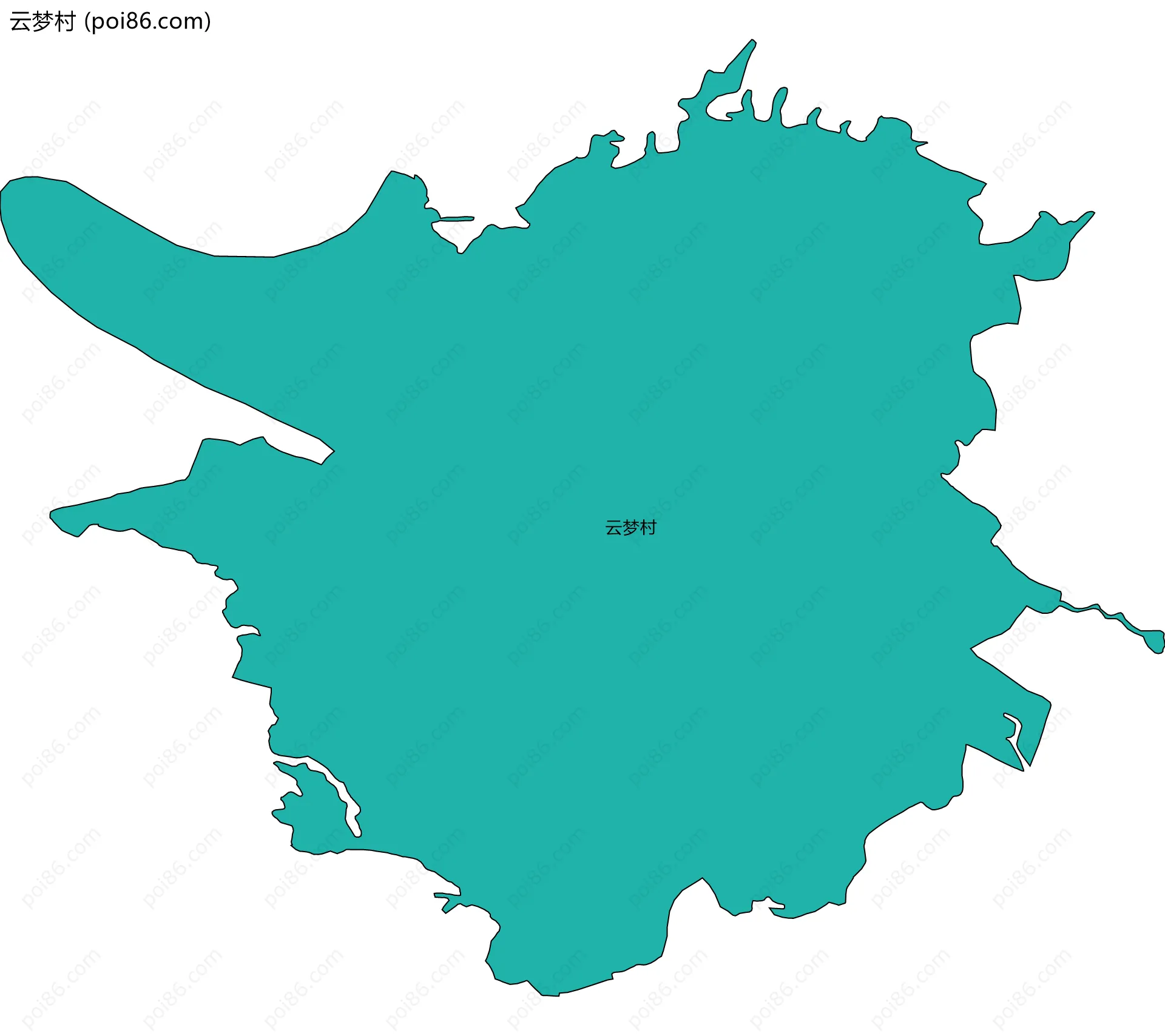 云梦村边界地图