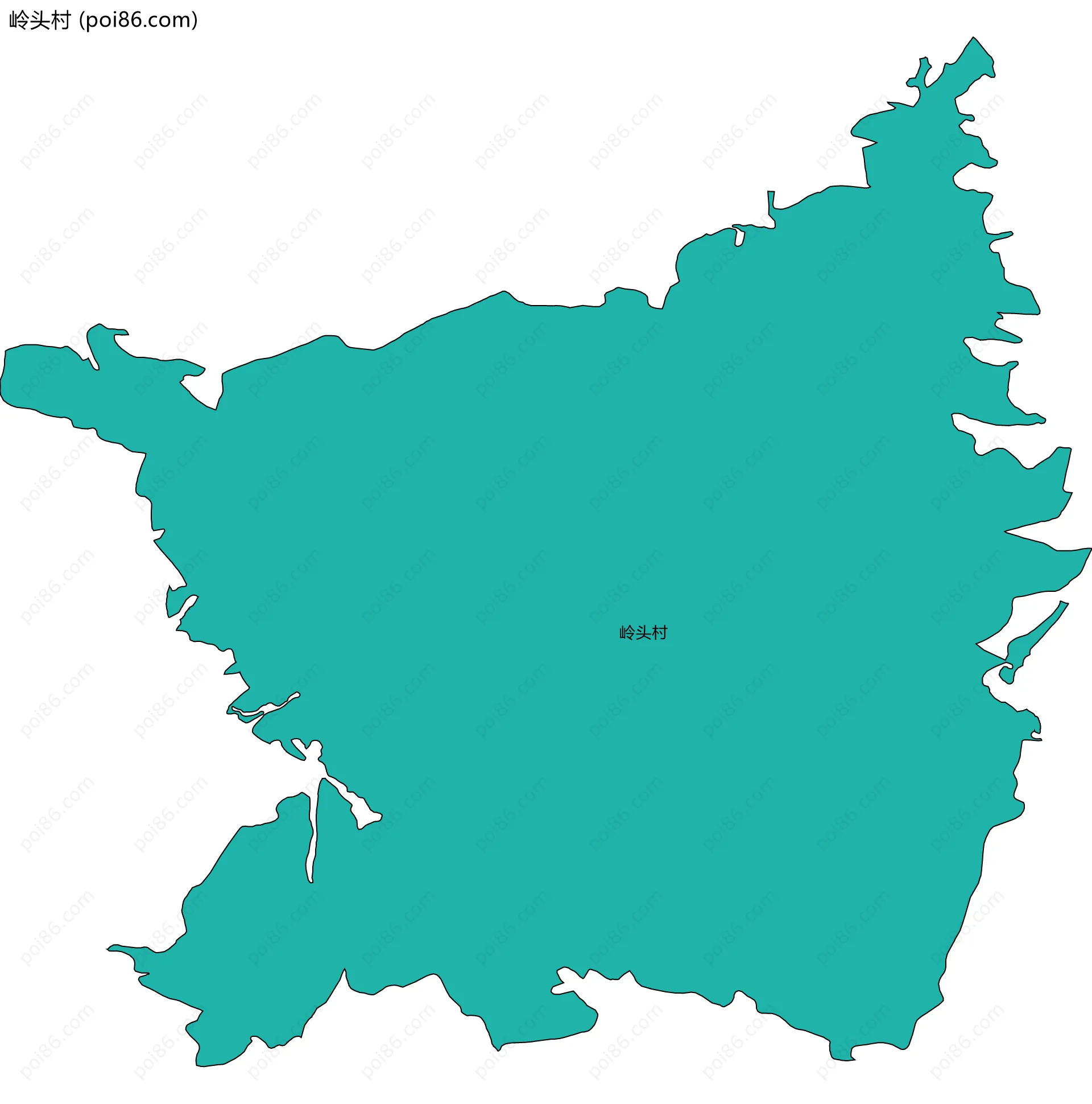 岭头村边界地图