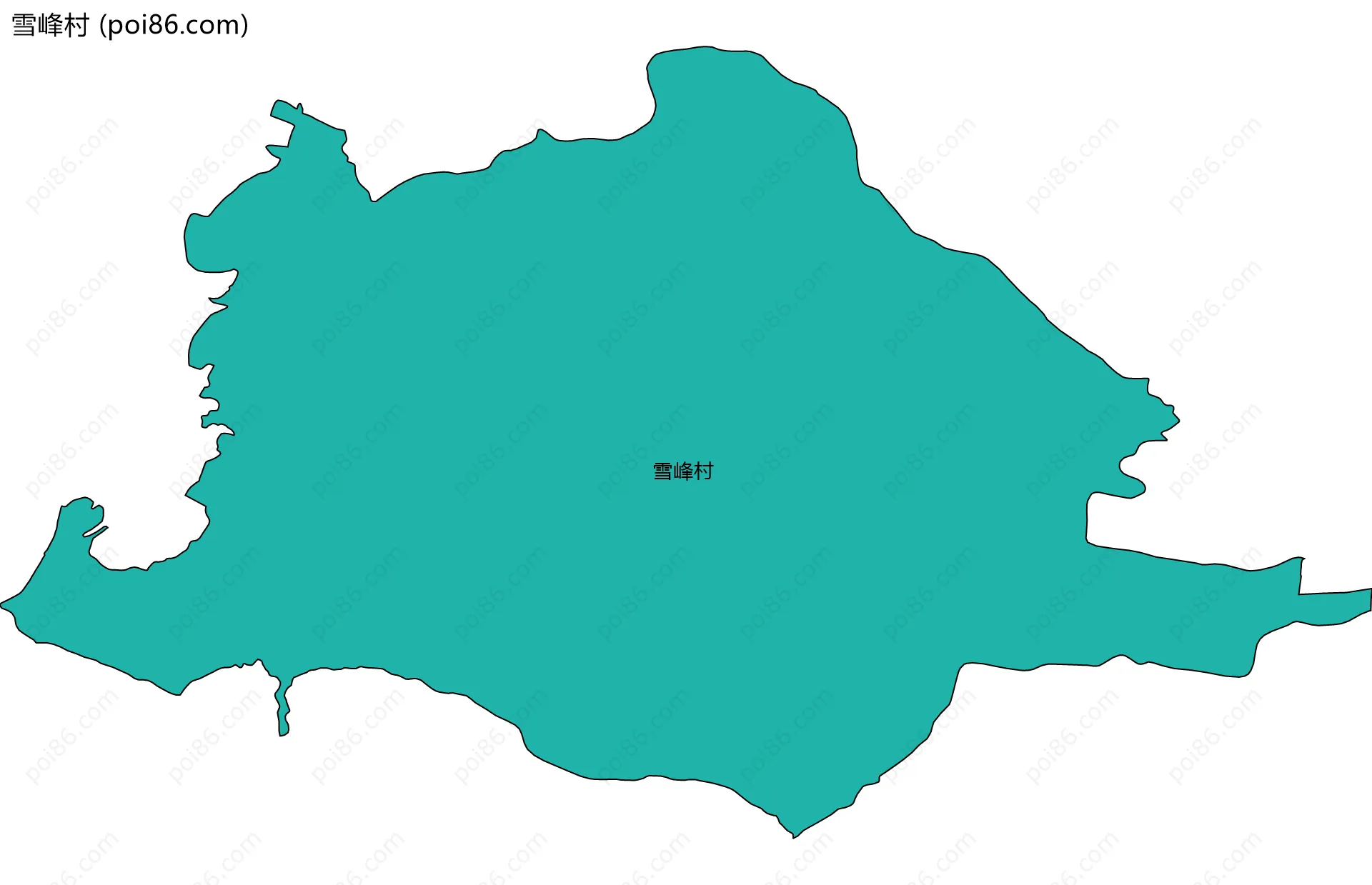 雪峰村边界地图