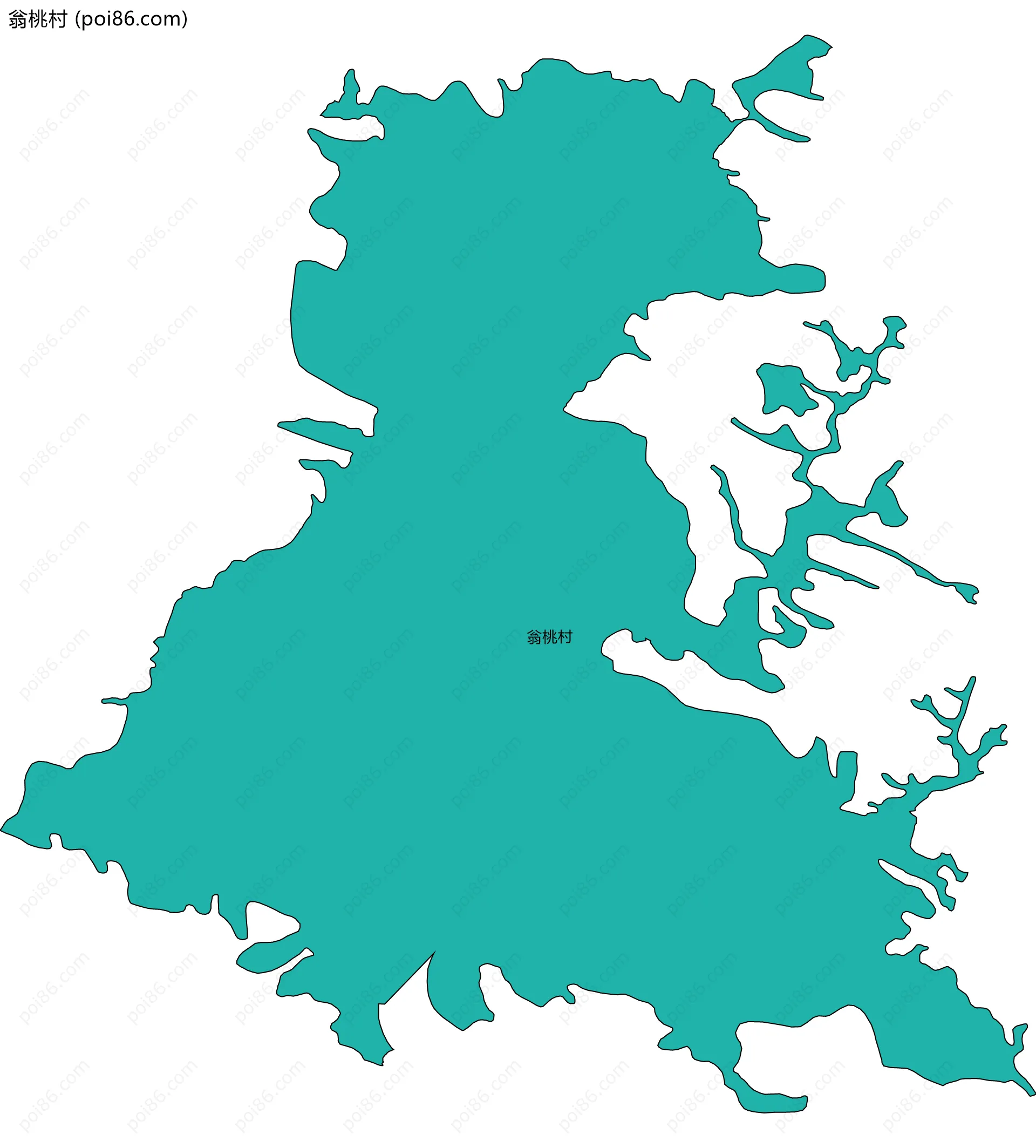 翁桃村边界地图