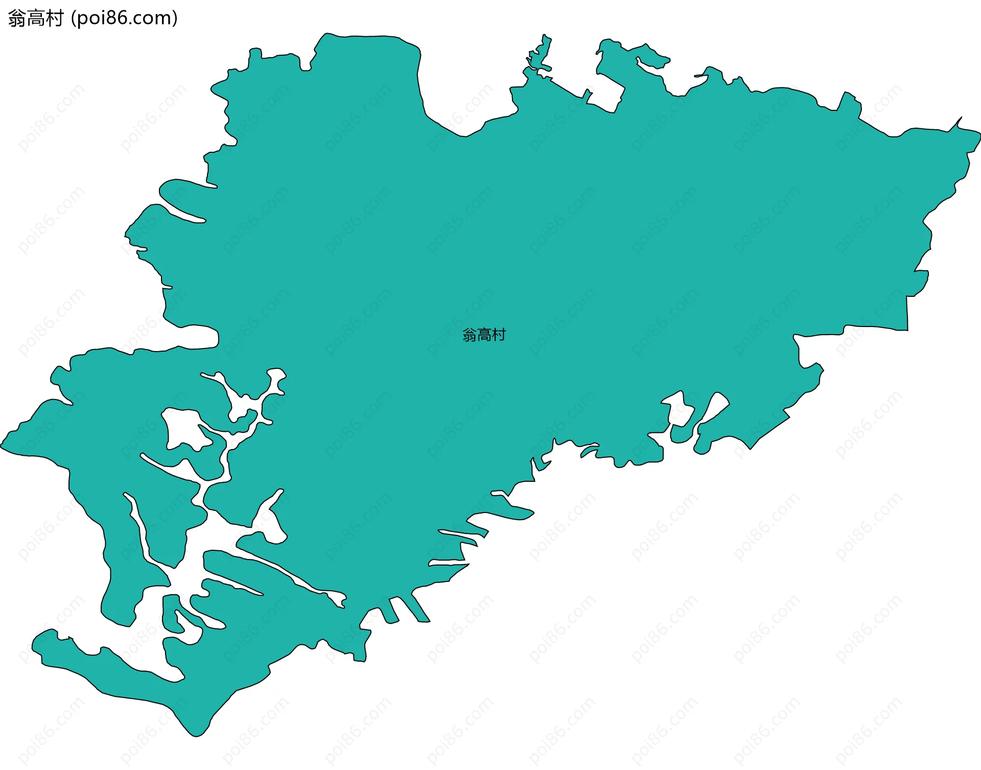 翁高村边界地图