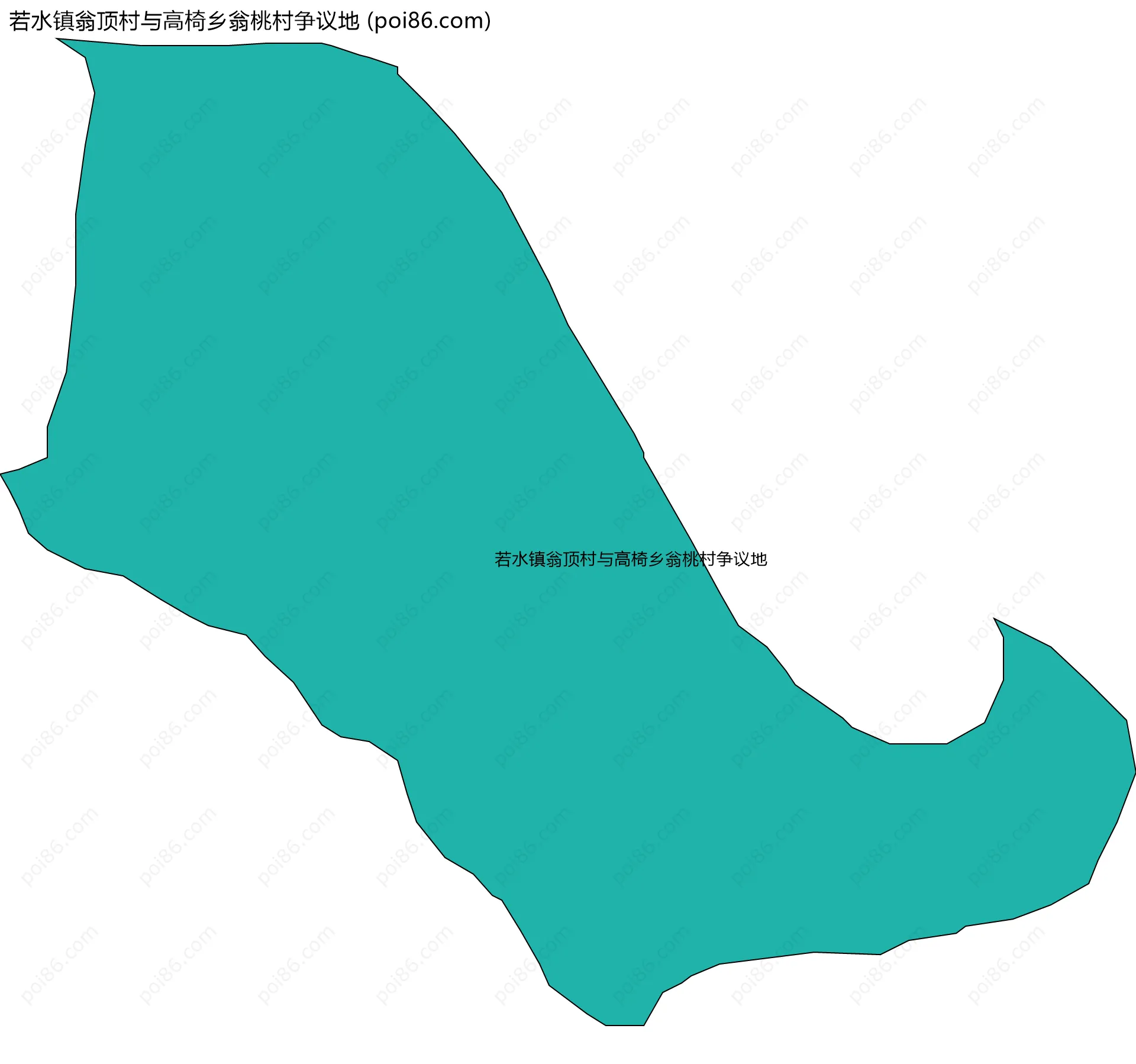 若水镇翁顶村与高椅乡翁桃村争议地边界地图
