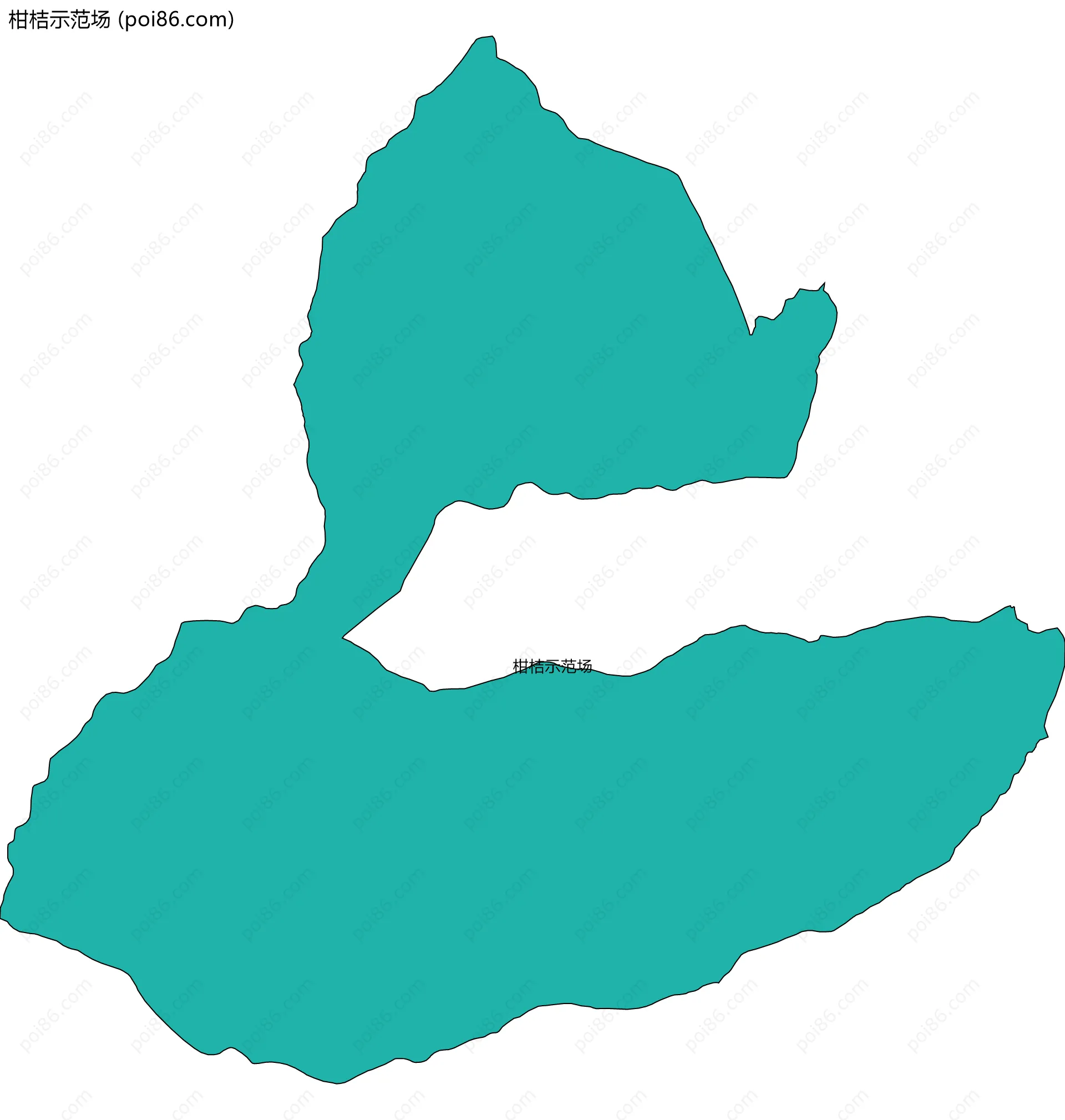 柑桔示范场边界地图