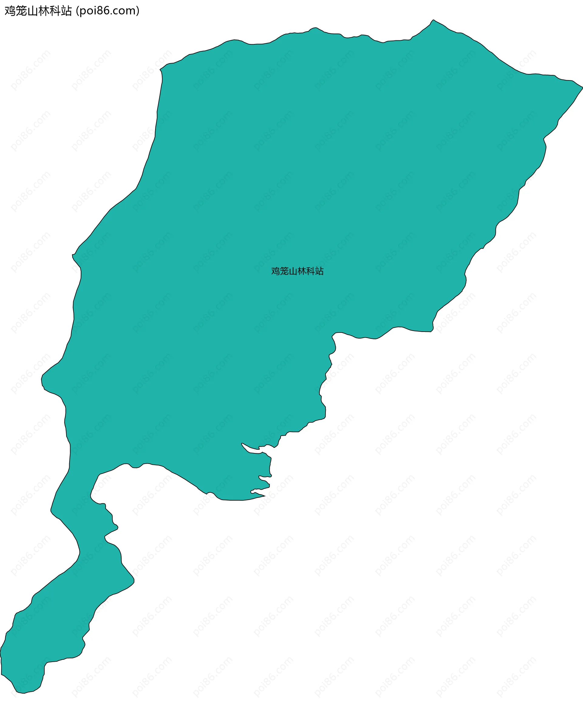 鸡笼山林科站边界地图