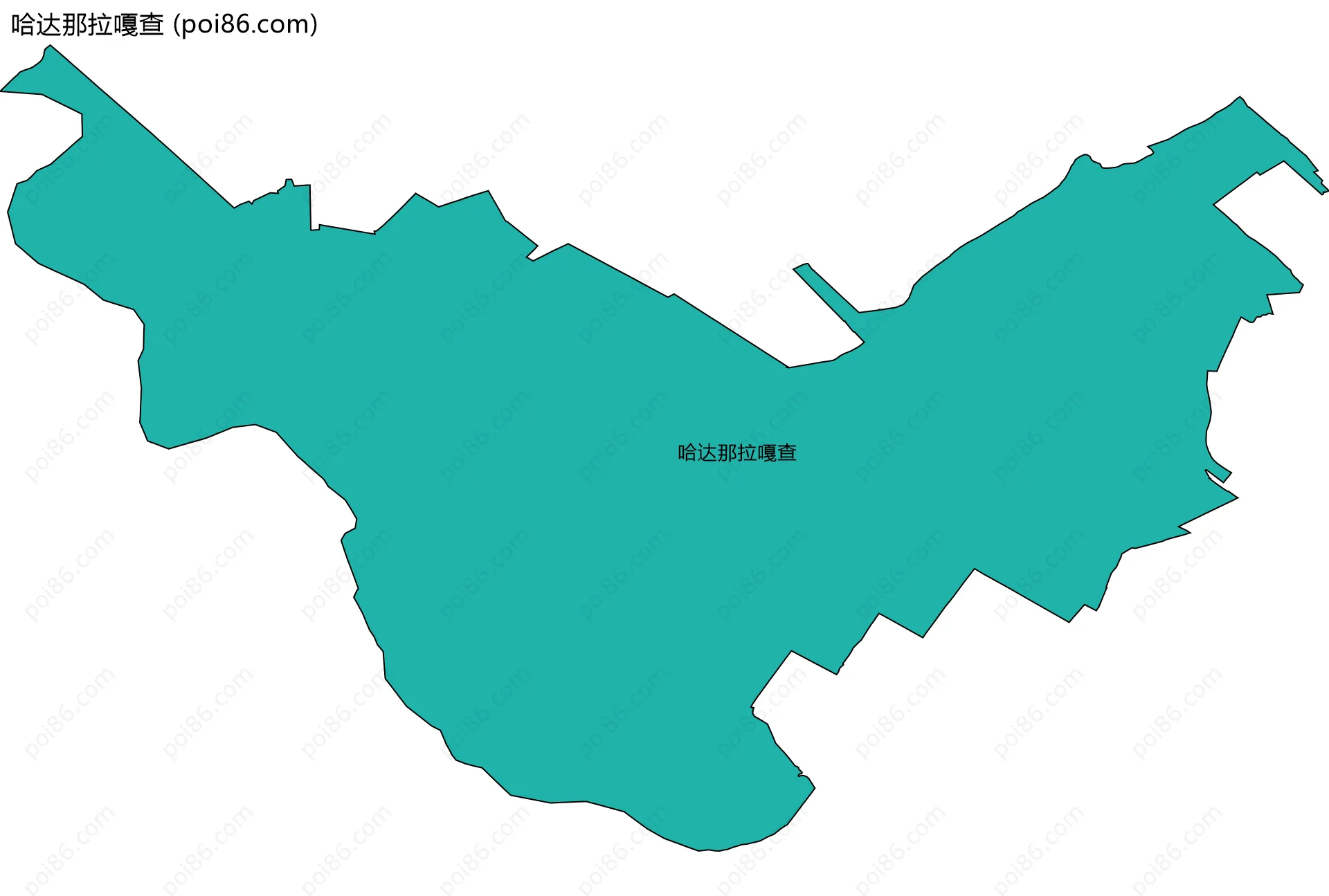 哈达那拉嘎查边界地图