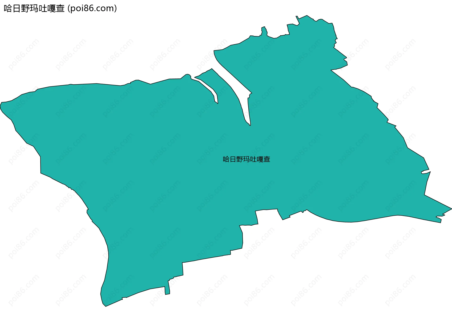 哈日野玛吐嘎查边界地图