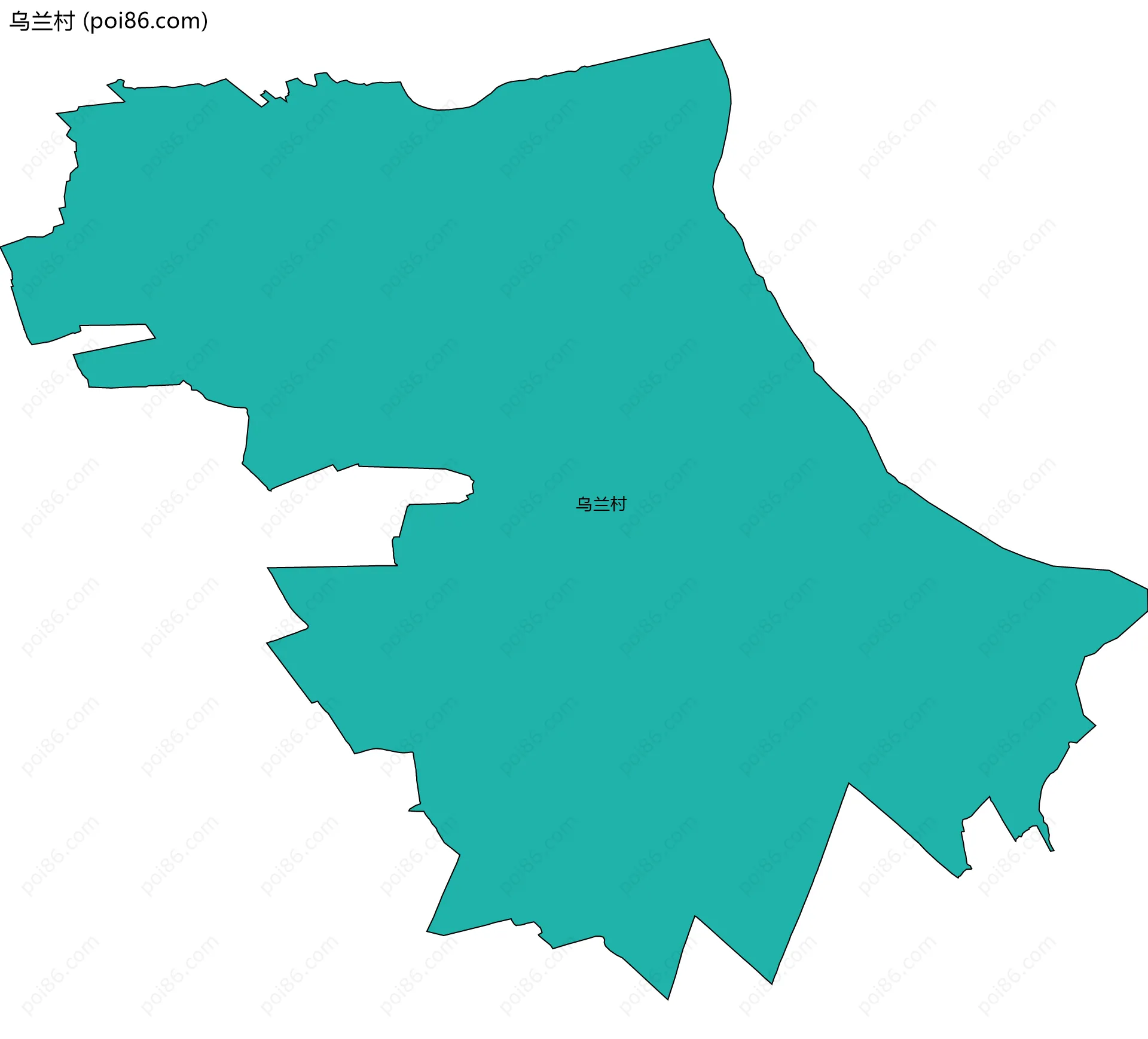 乌兰村边界地图