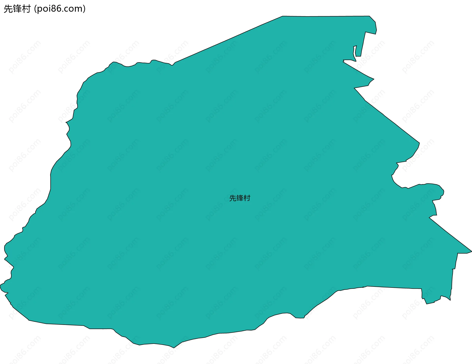先锋村边界地图