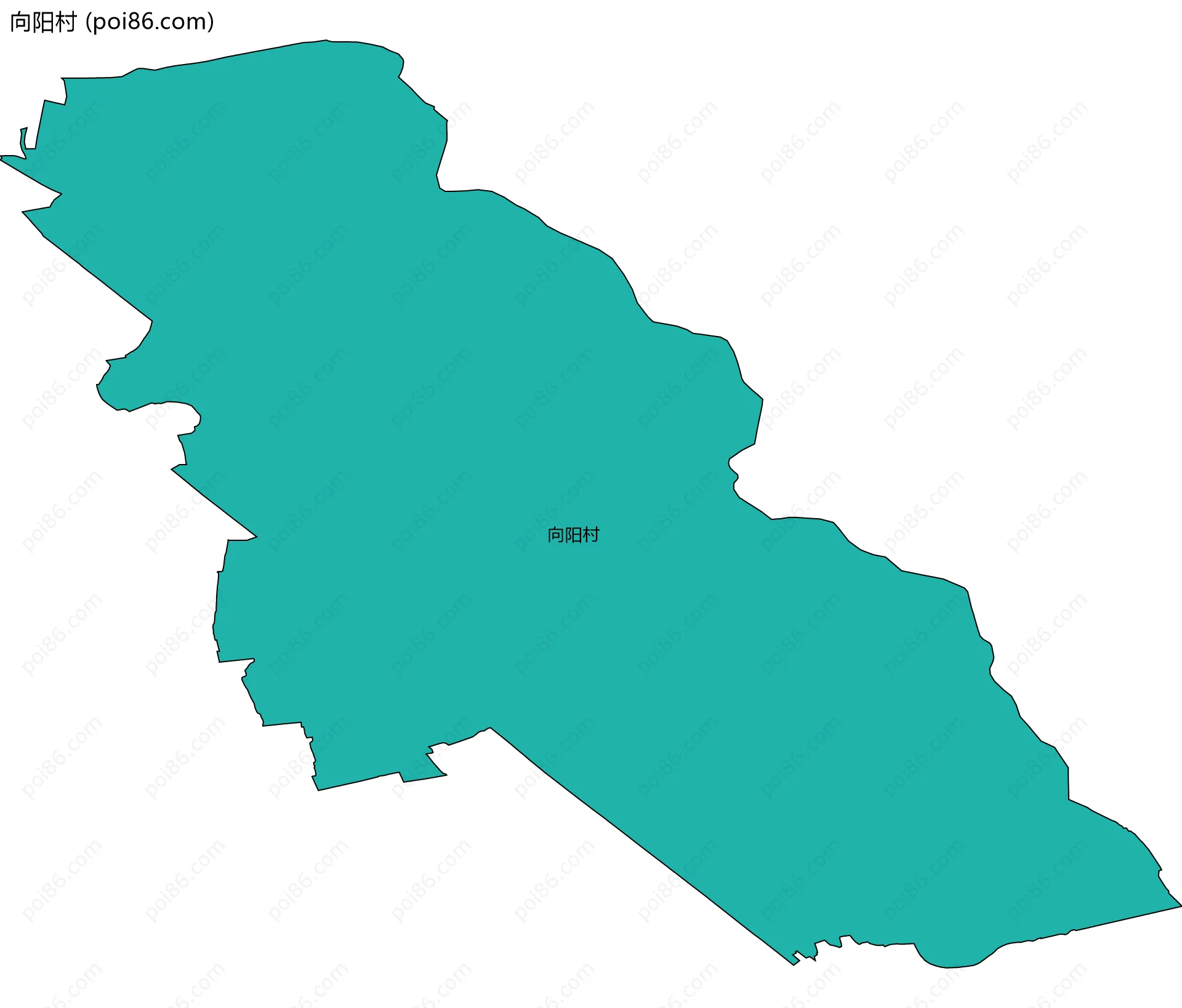 向阳村边界地图