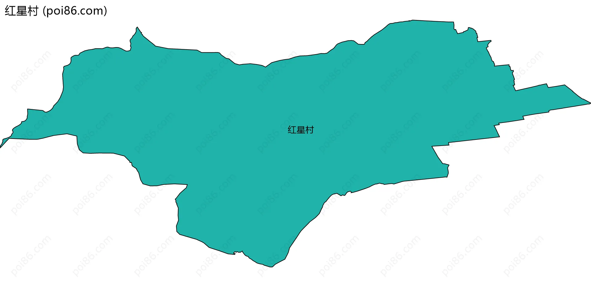 红星村边界地图