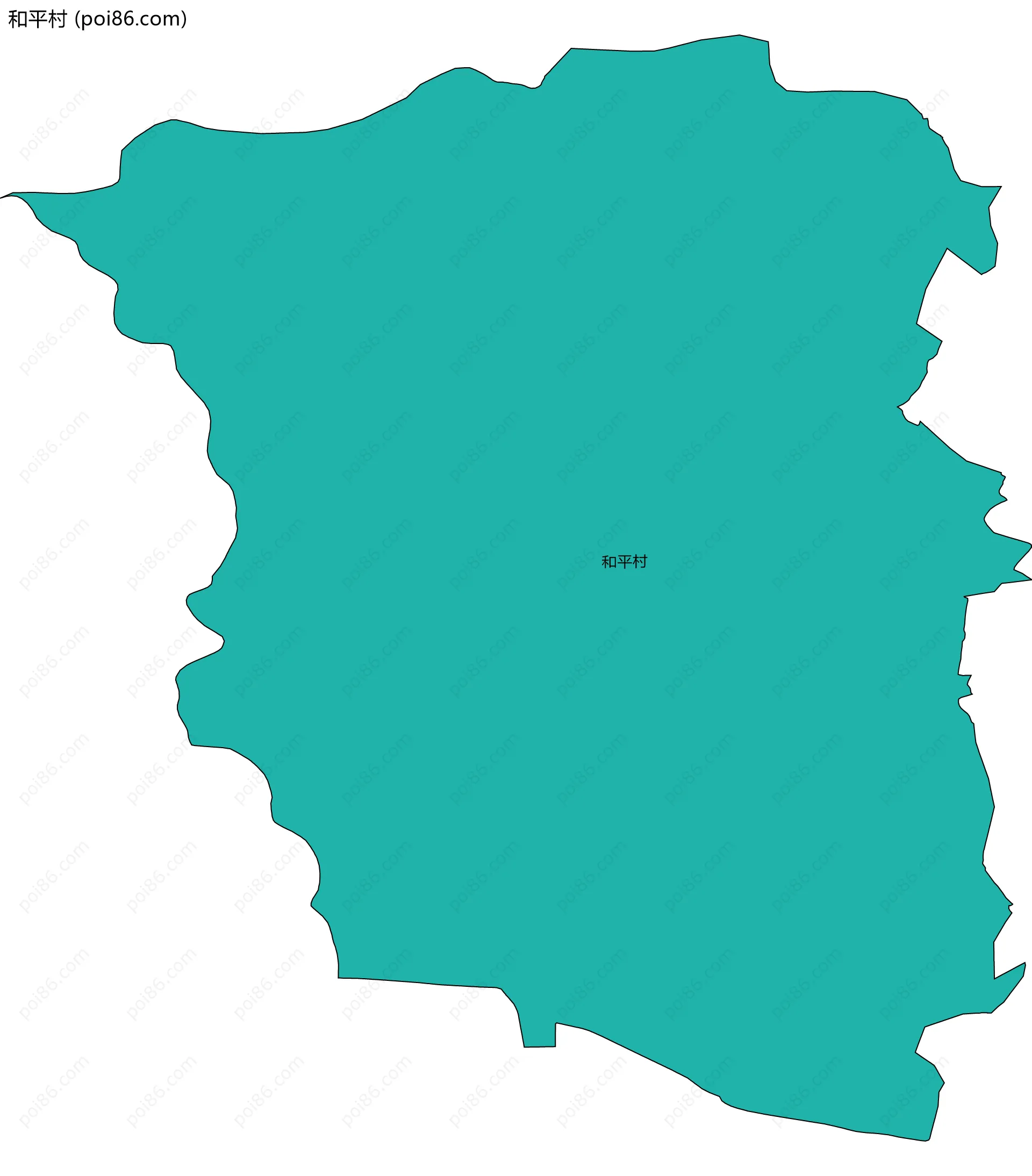 和平村边界地图