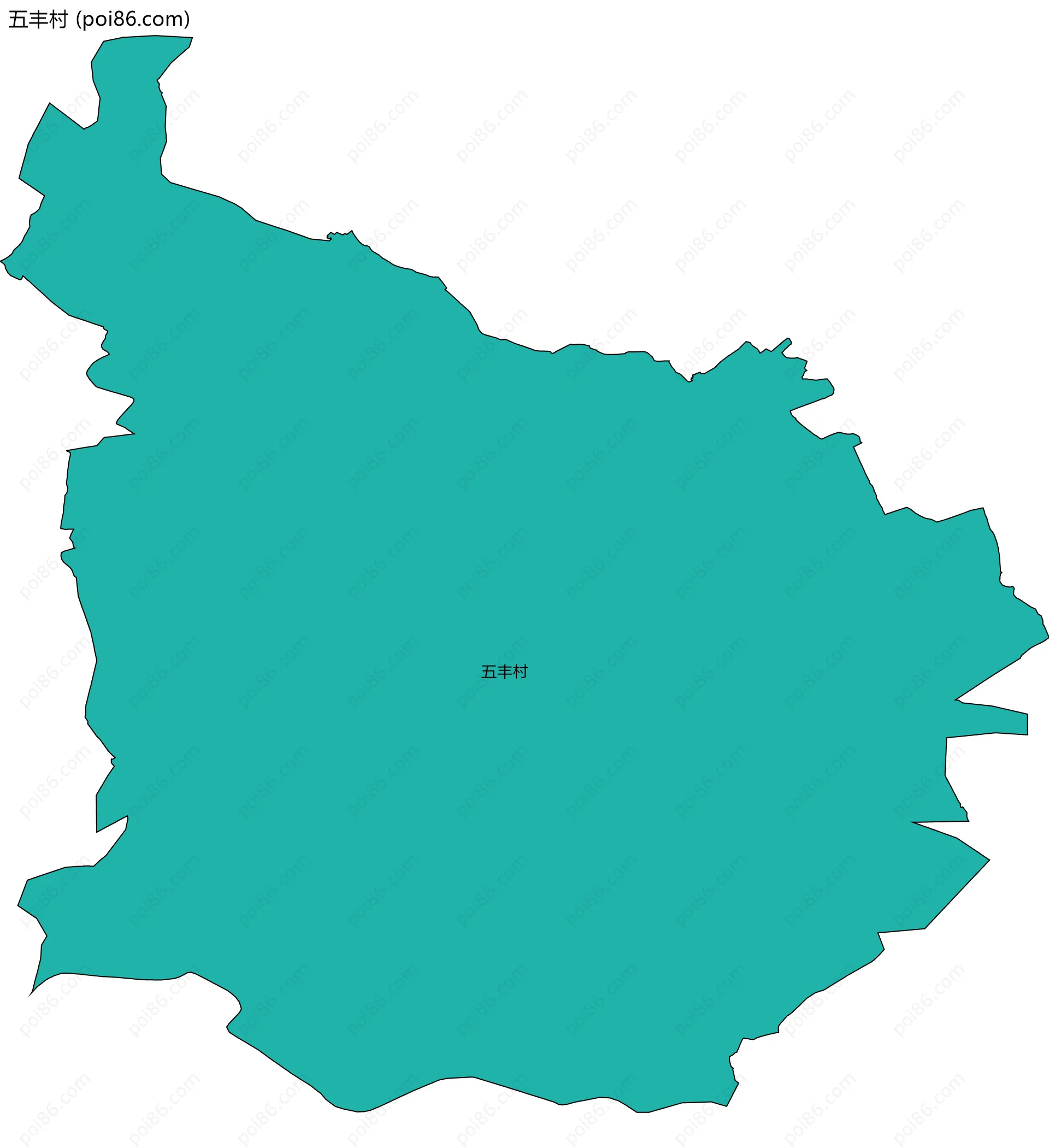 五丰村边界地图