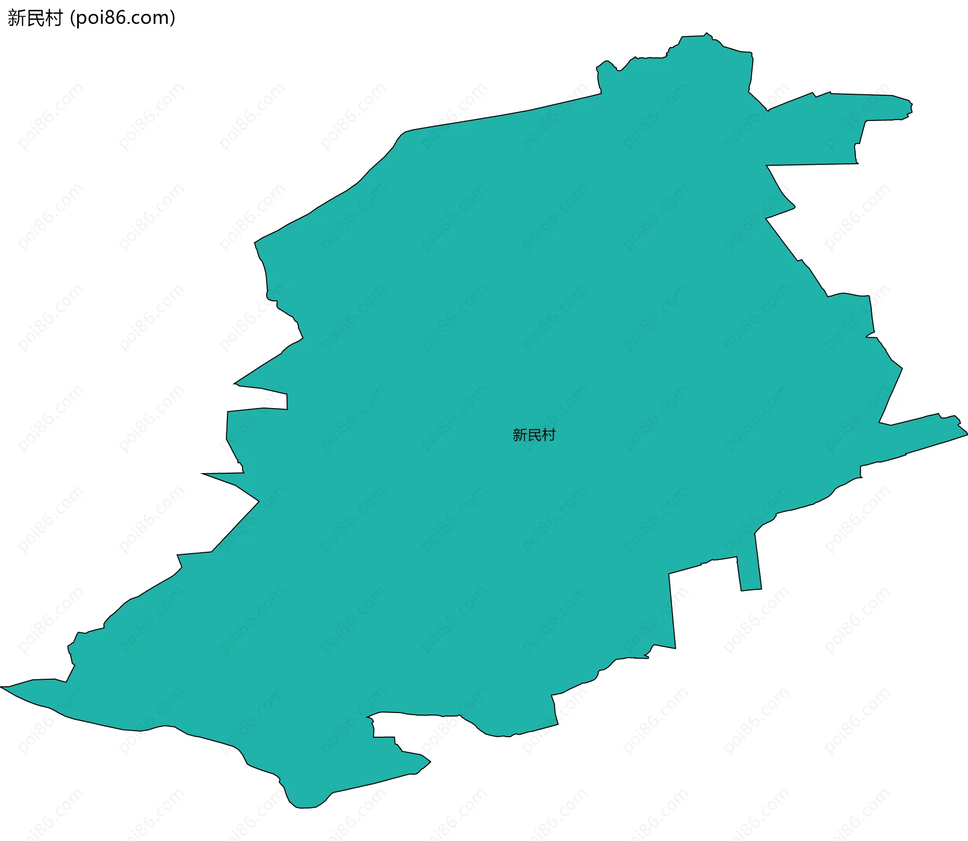 新民村边界地图