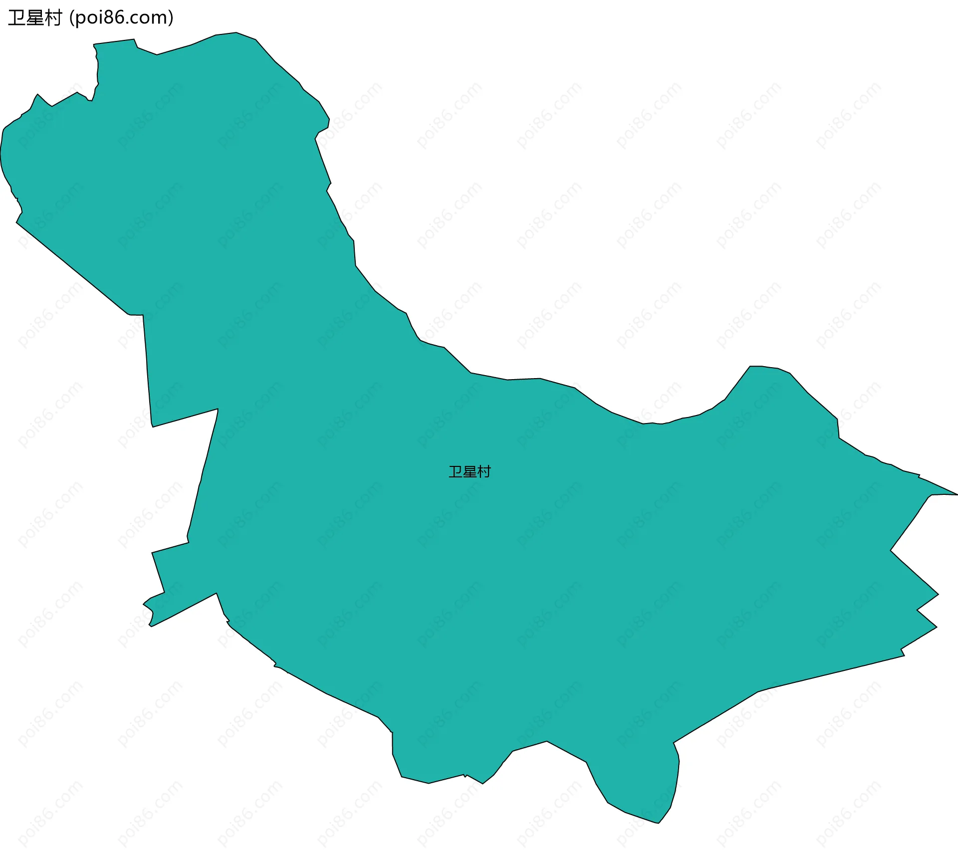 卫星村边界地图