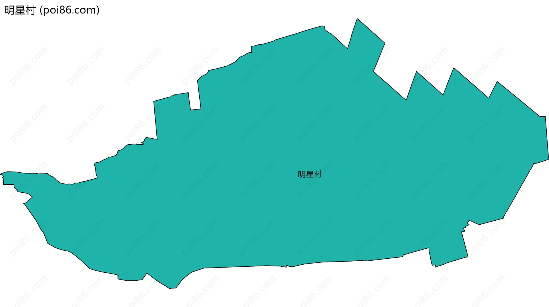 明星村边界地图