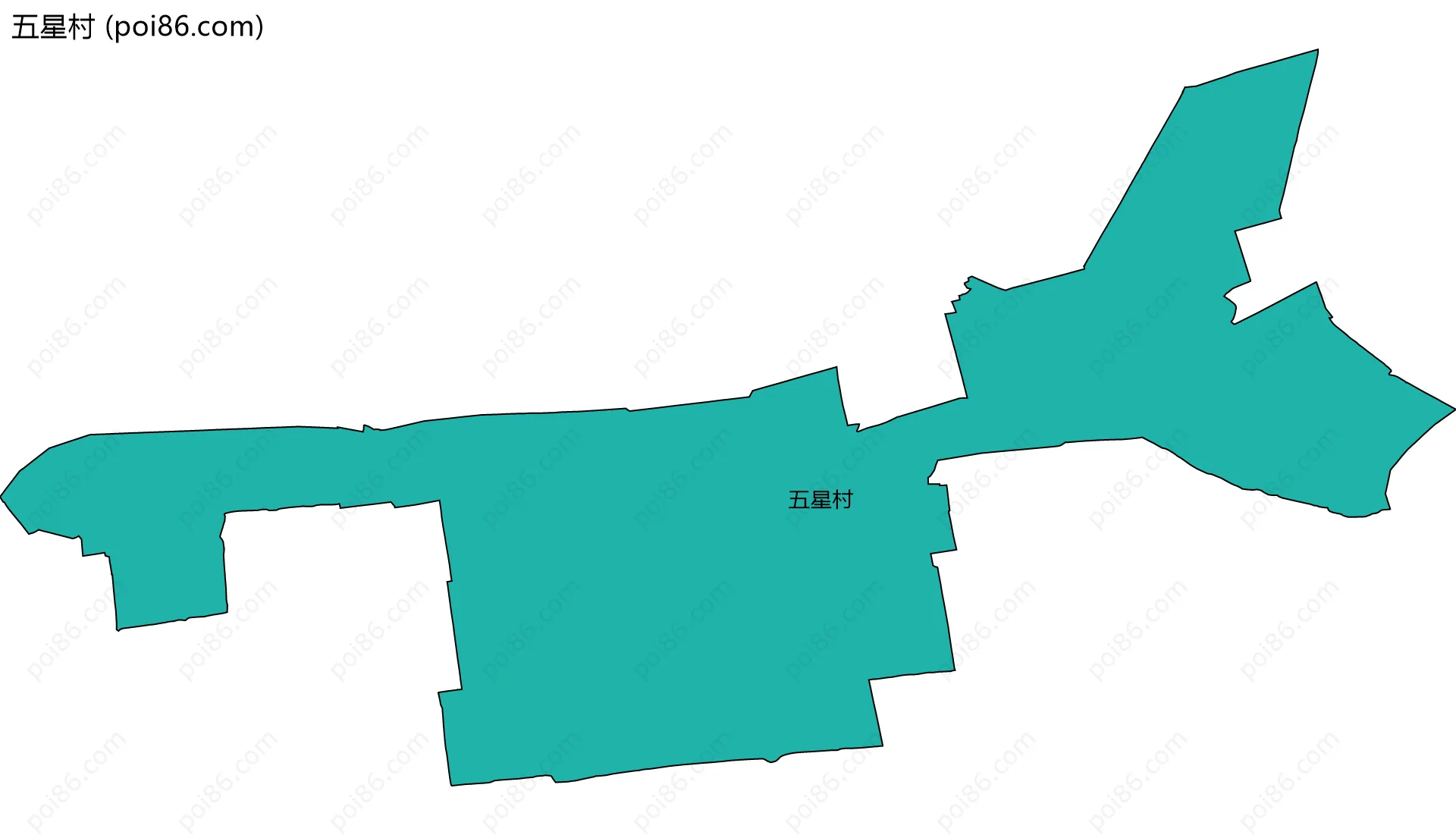 五星村边界地图