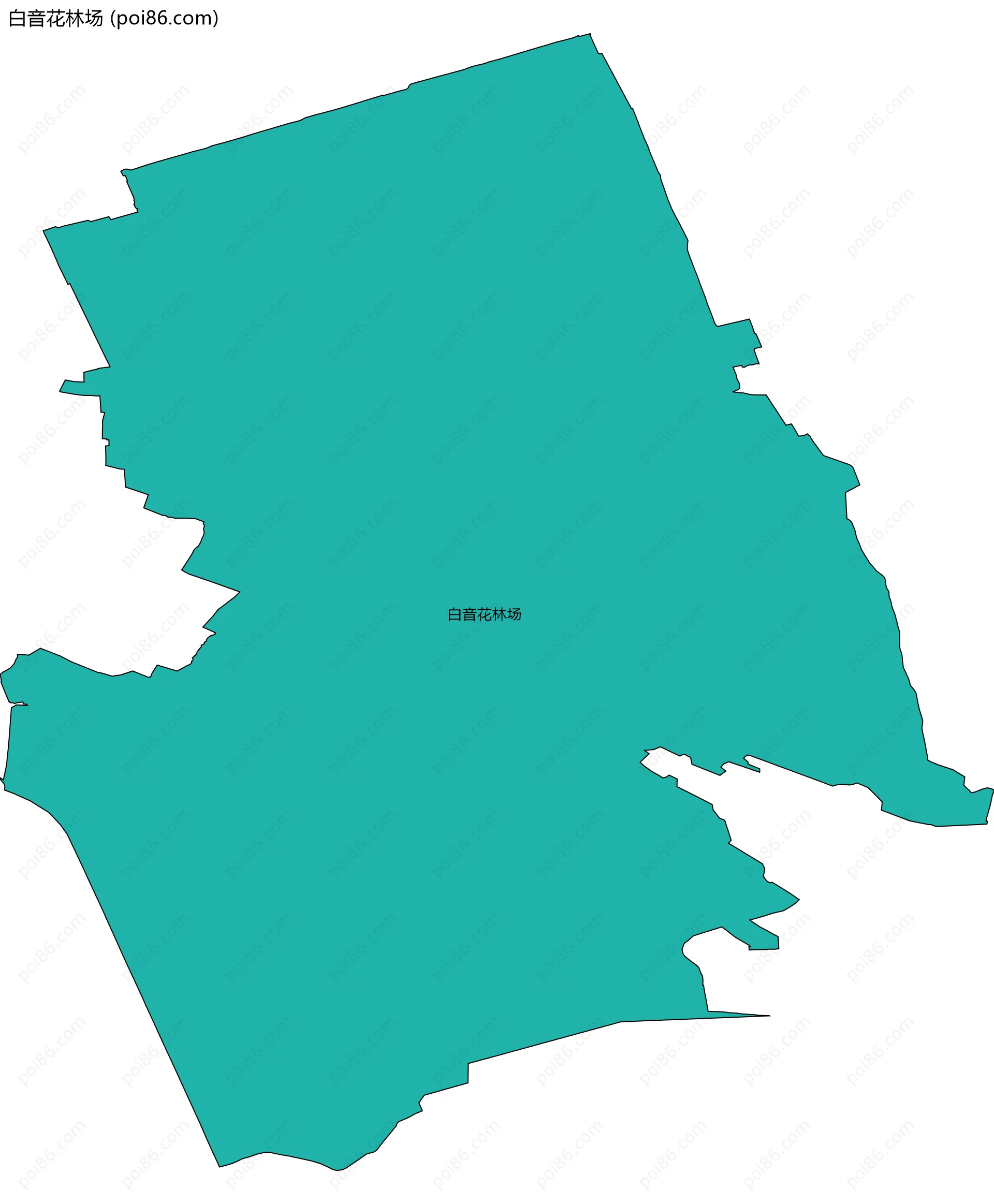 白音花林场边界地图