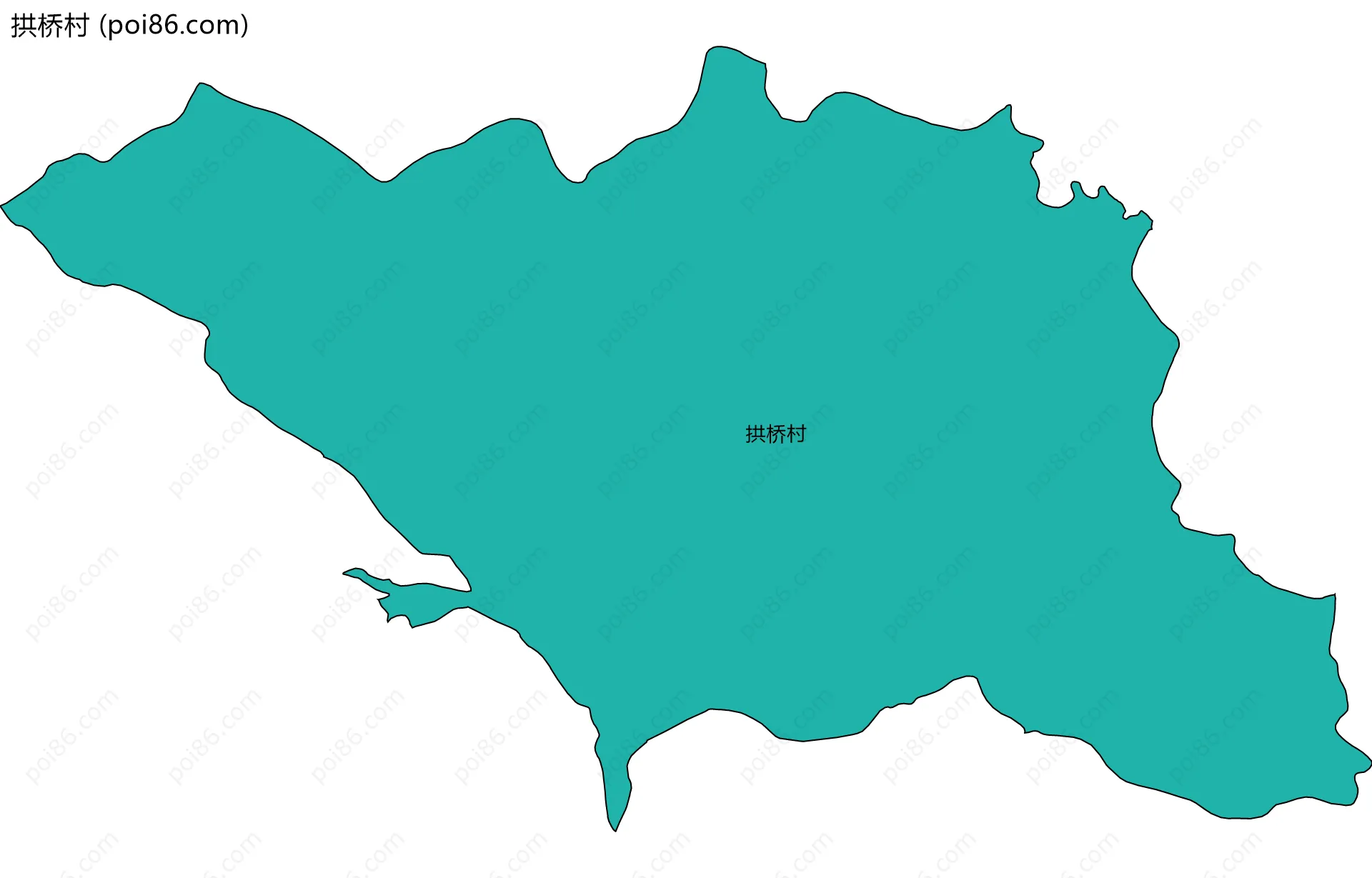 拱桥村边界地图