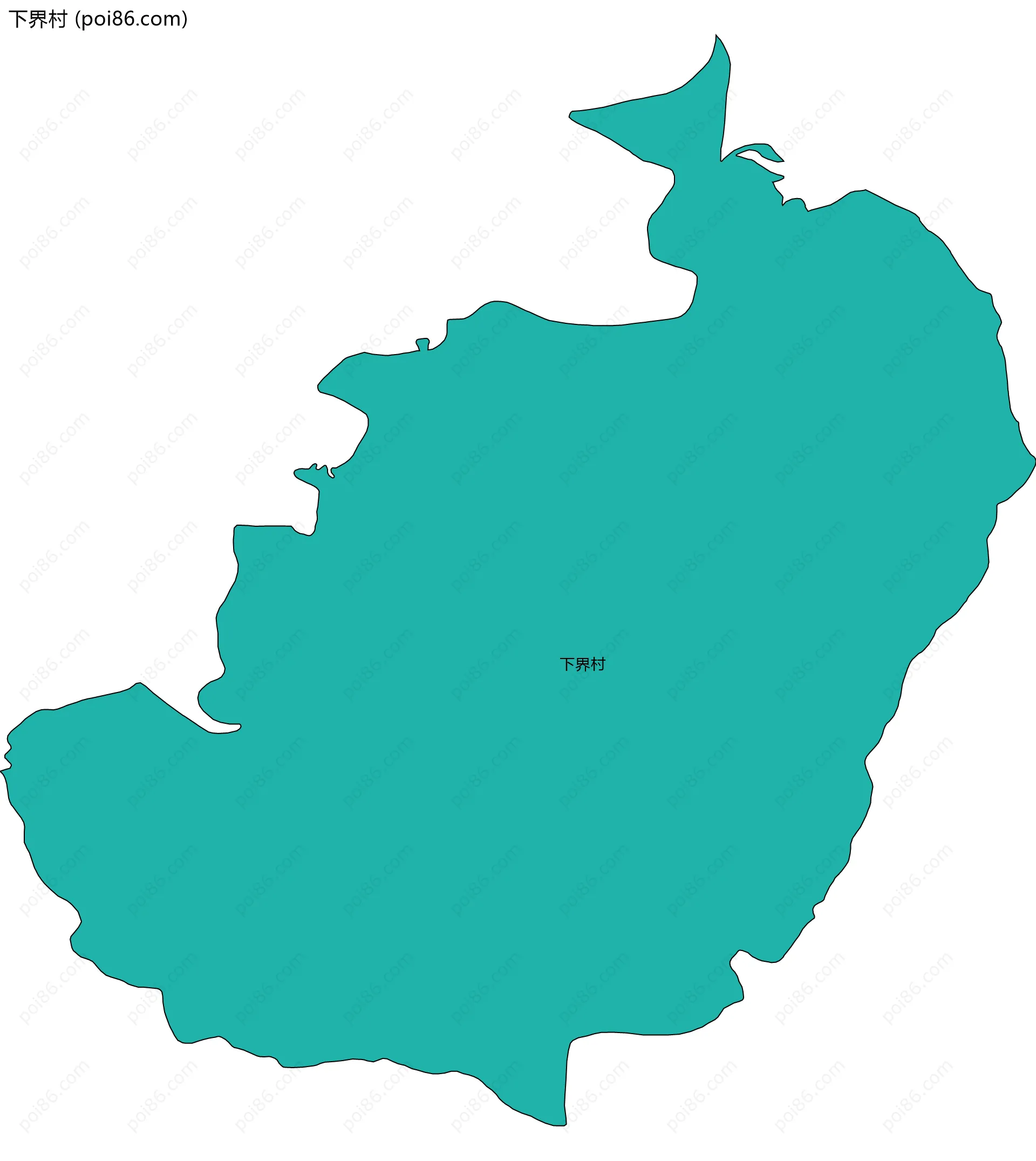 下界村边界地图