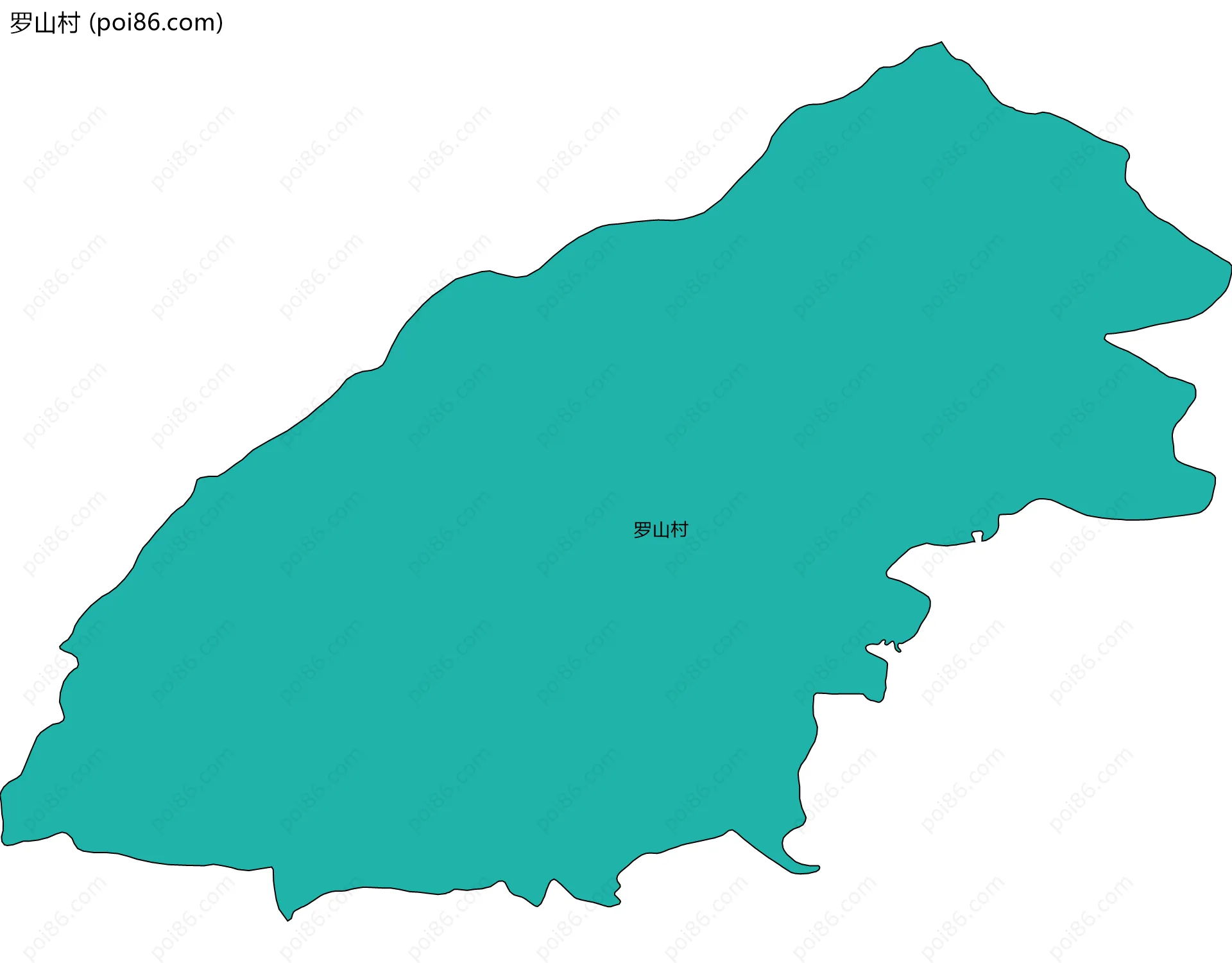 罗山村边界地图