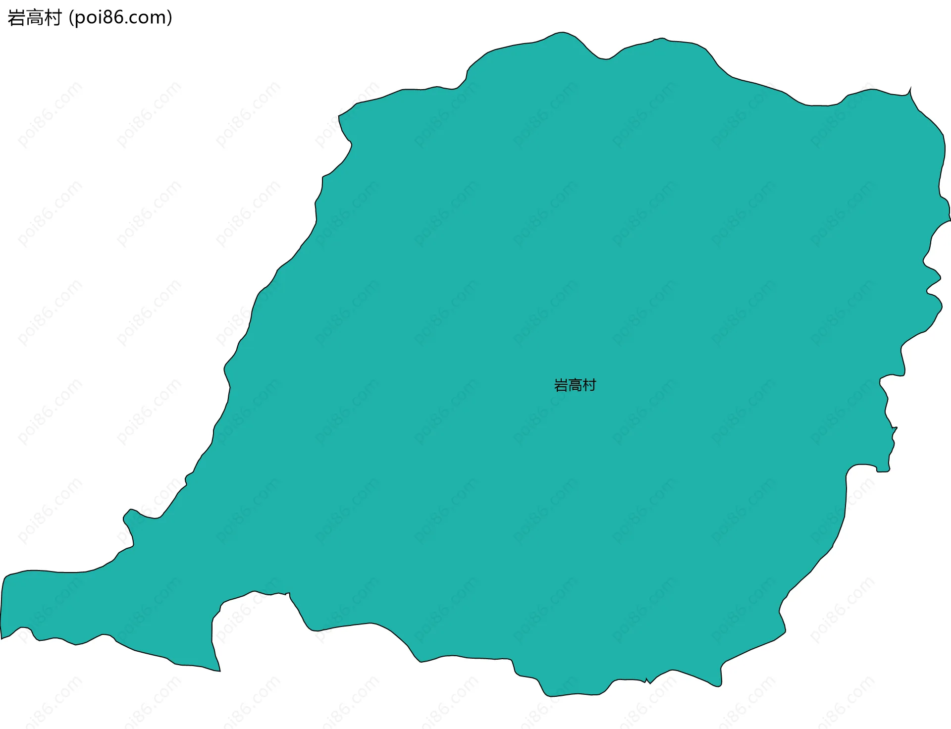 岩高村边界地图