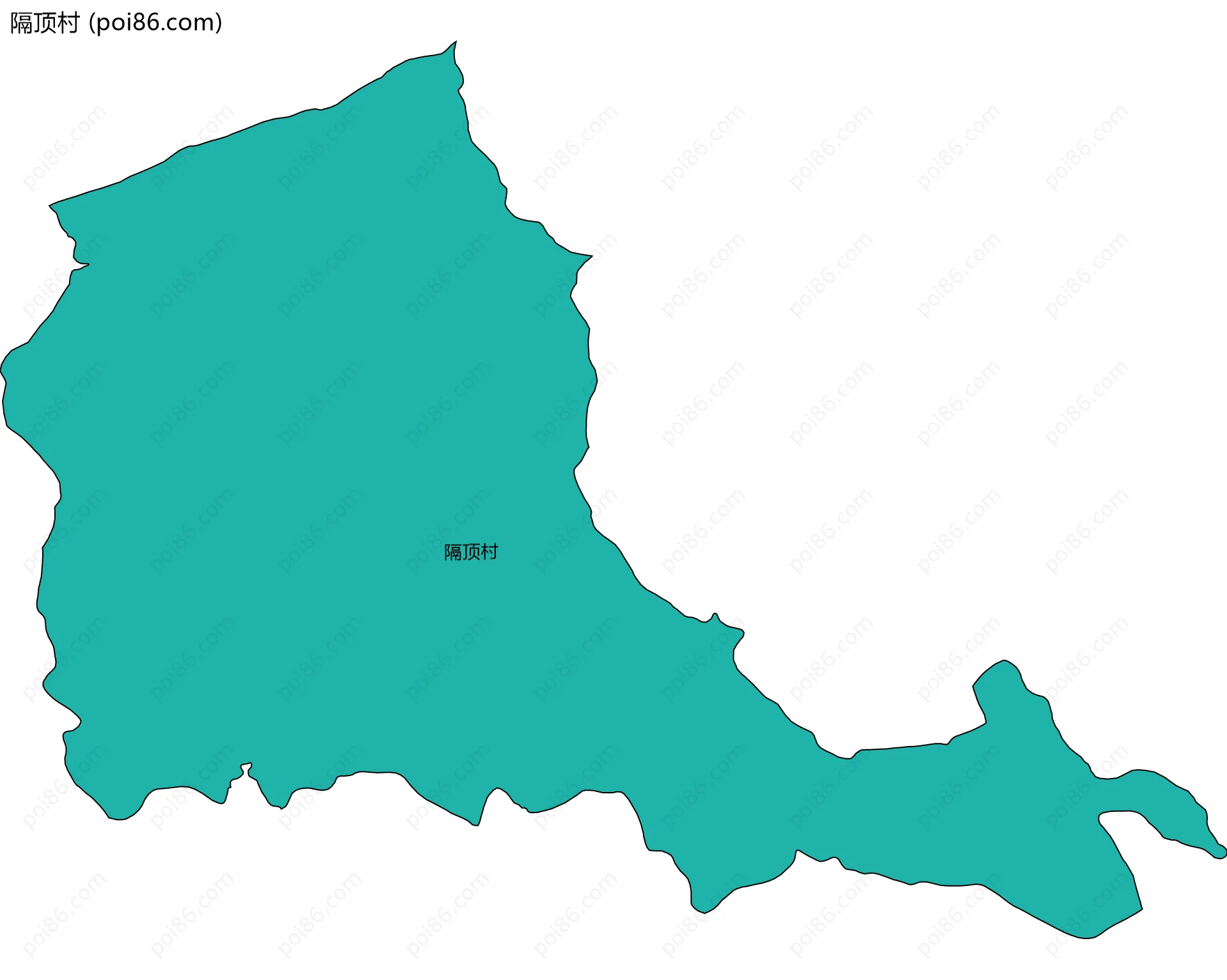隔顶村边界地图