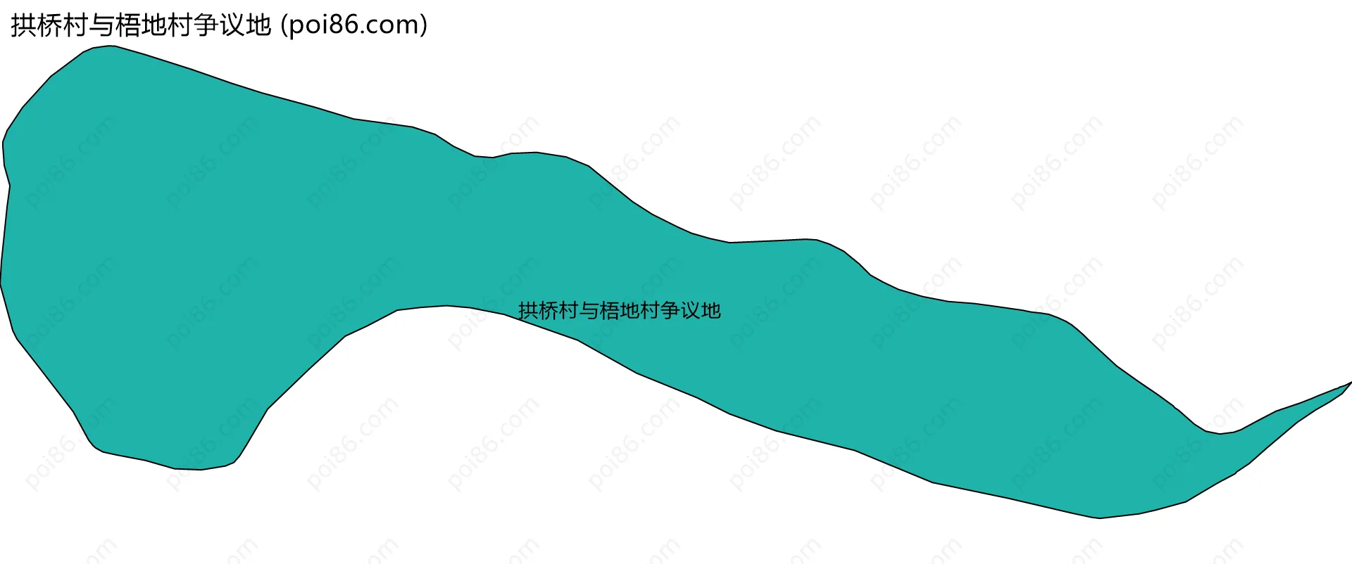 拱桥村与梧地村争议地边界地图
