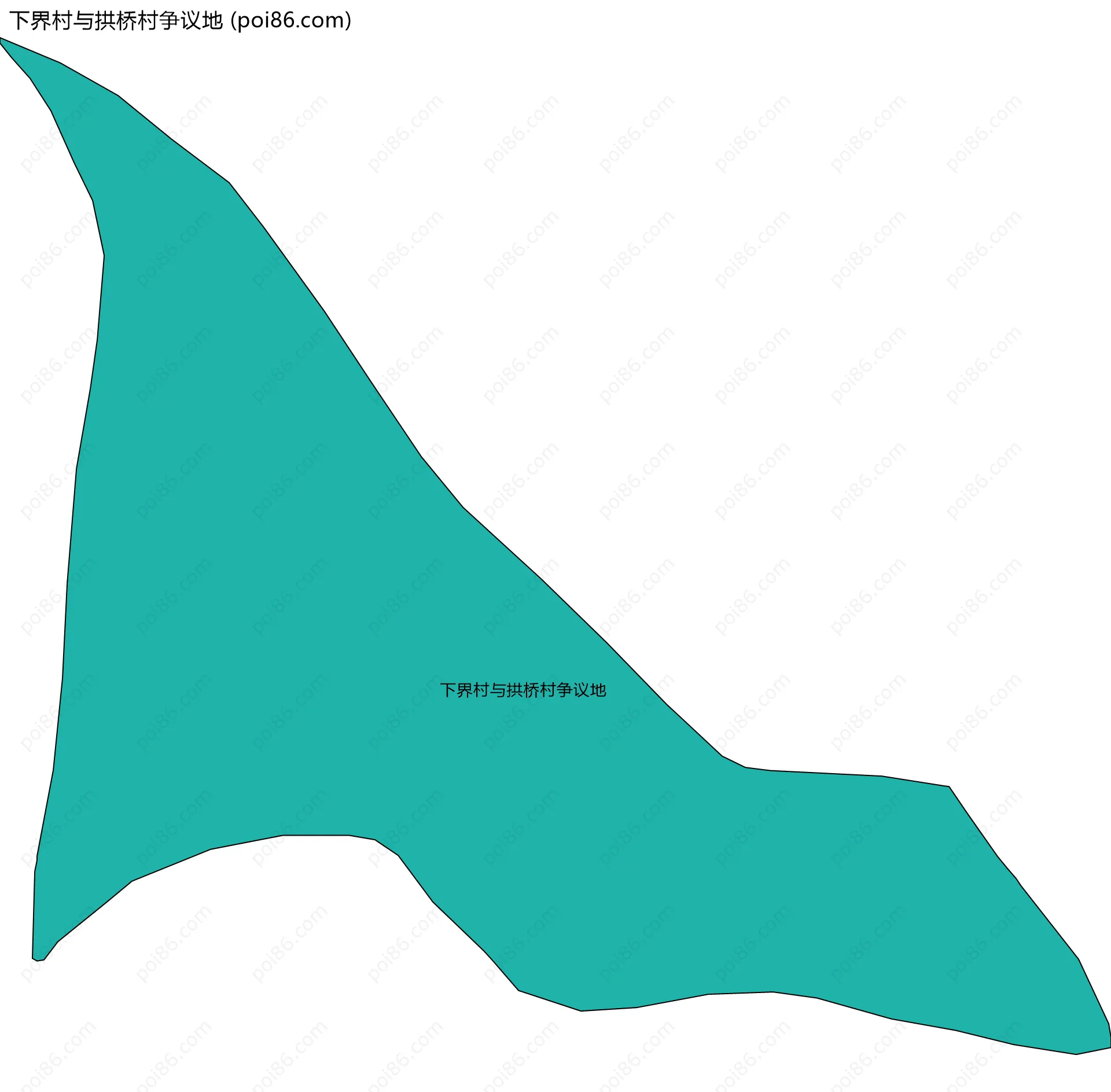 下界村与拱桥村争议地边界地图