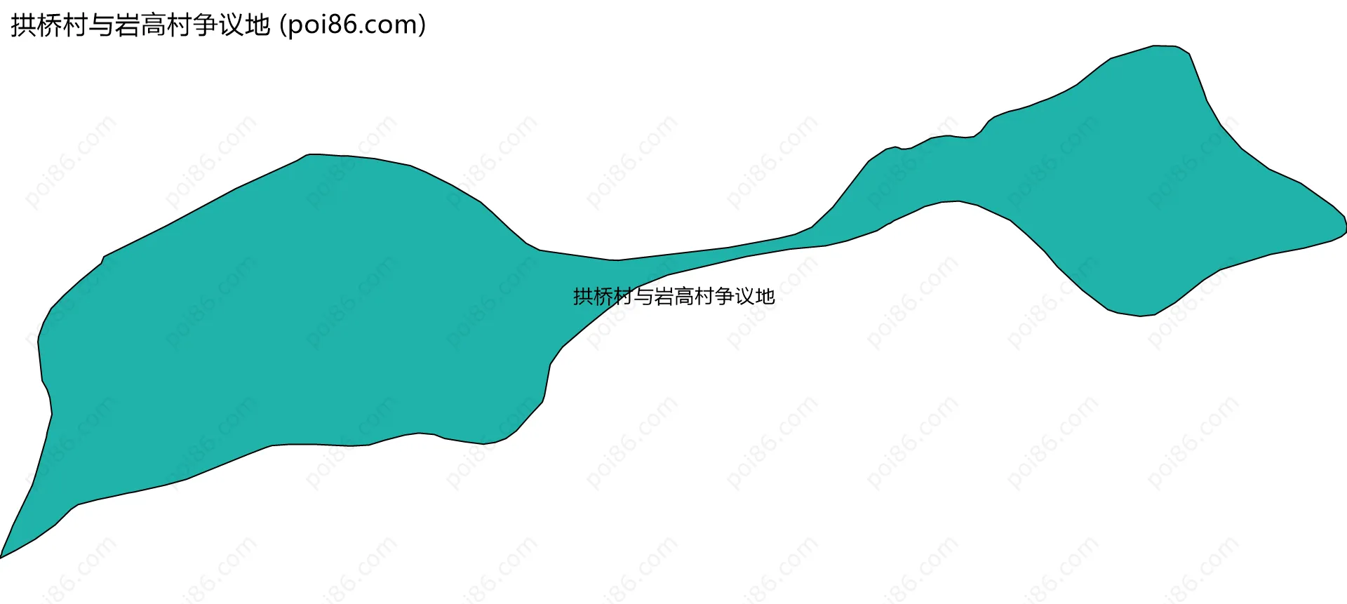 拱桥村与岩高村争议地边界地图