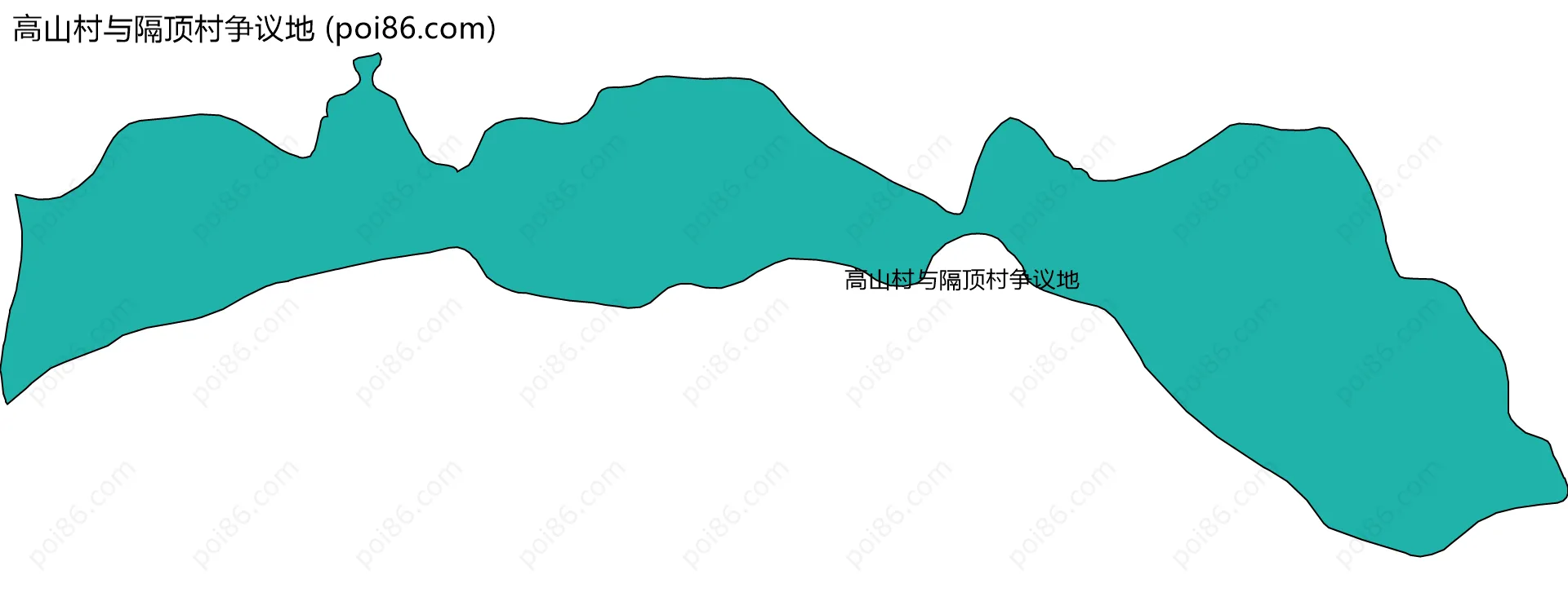 高山村与隔顶村争议地边界地图