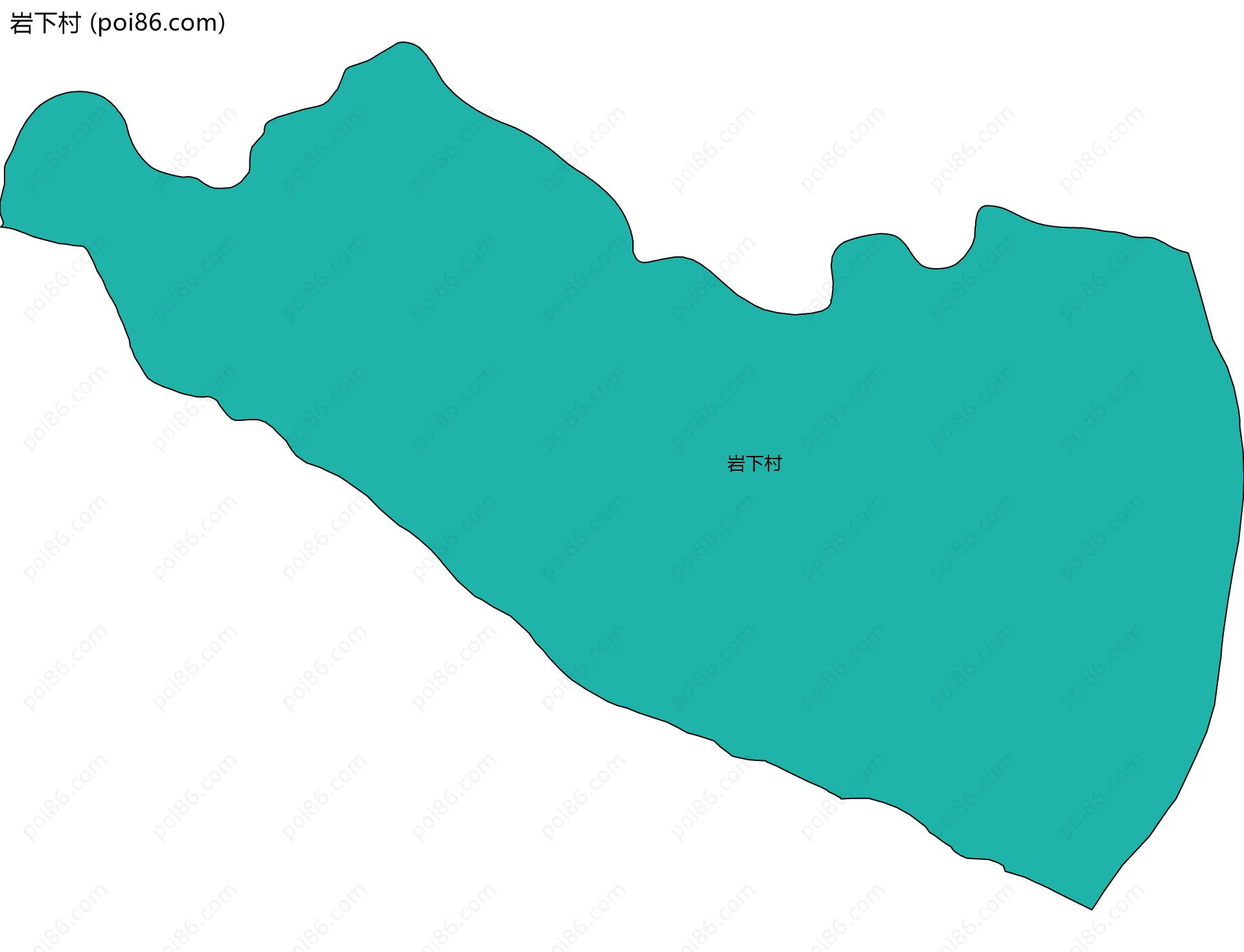 岩下村边界地图