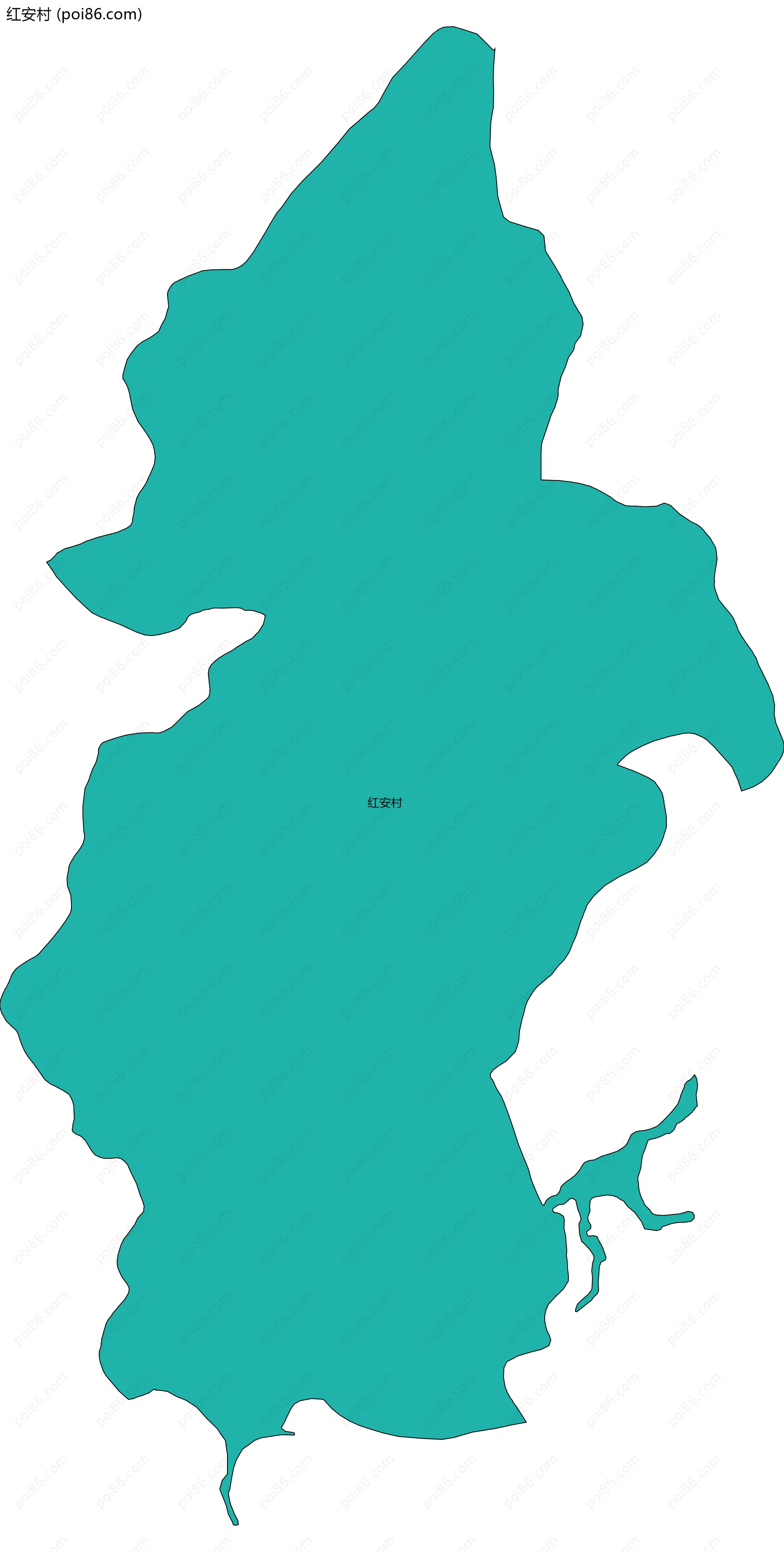 红安村边界地图