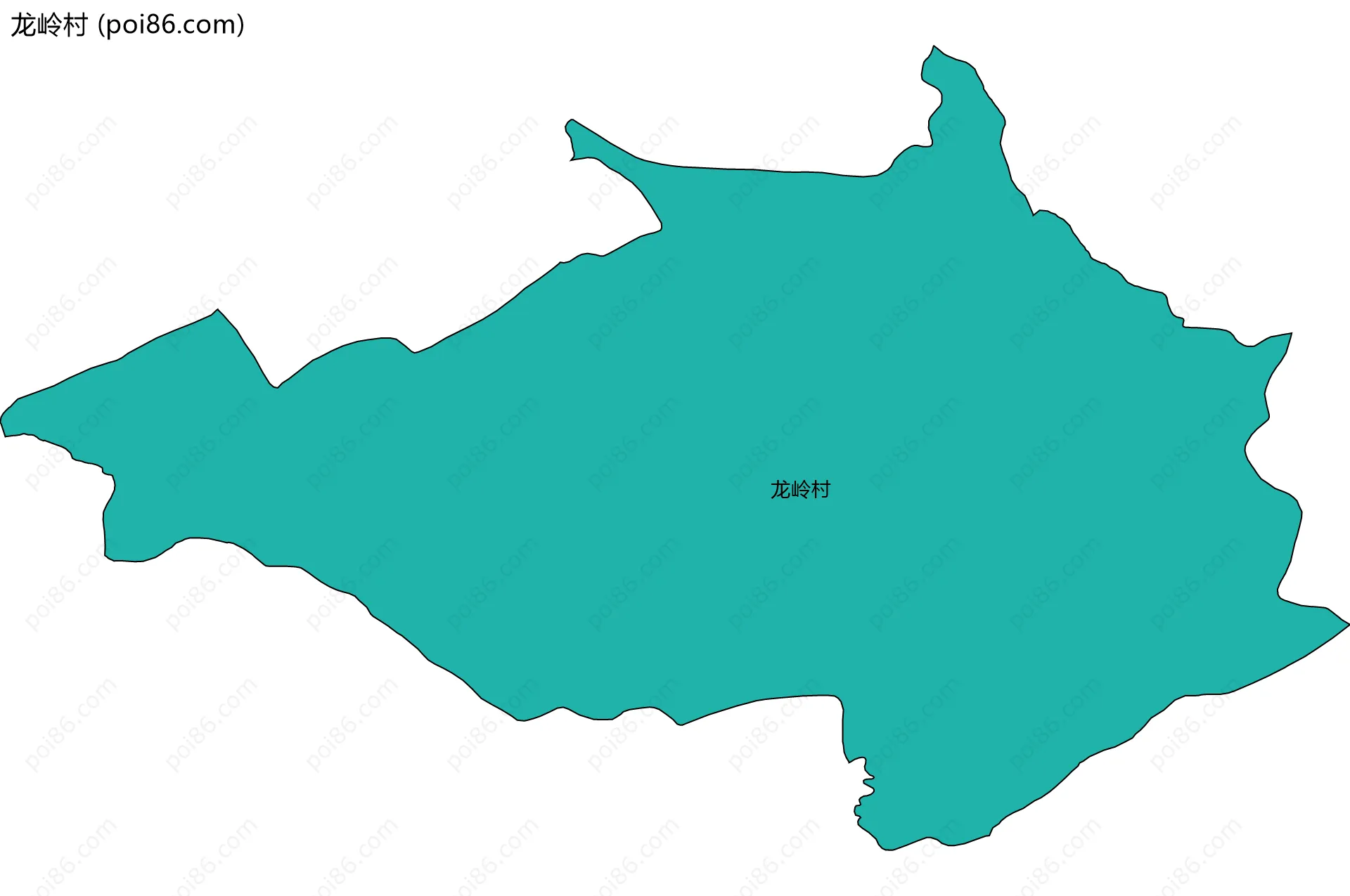 龙岭村边界地图