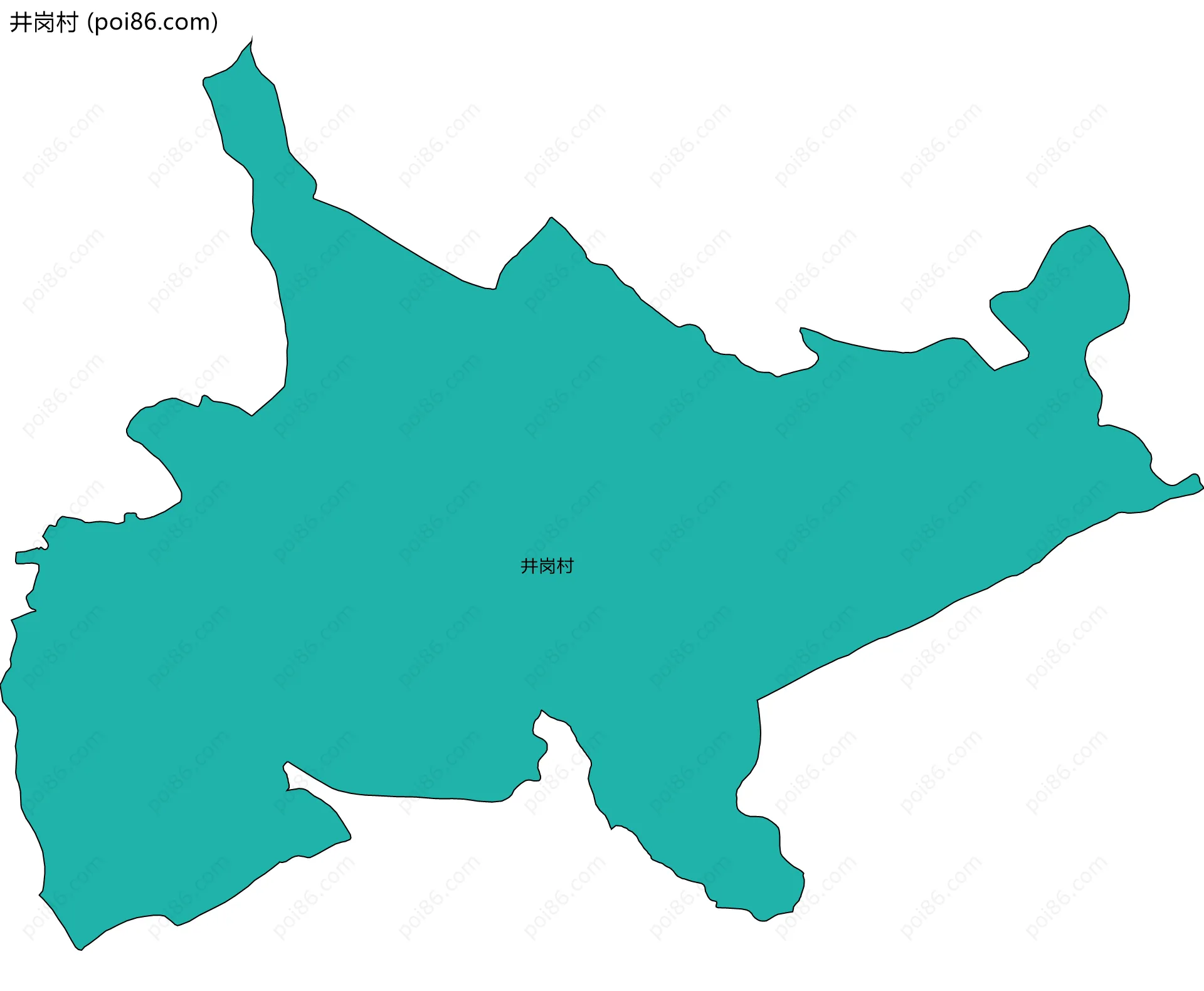 井岗村边界地图