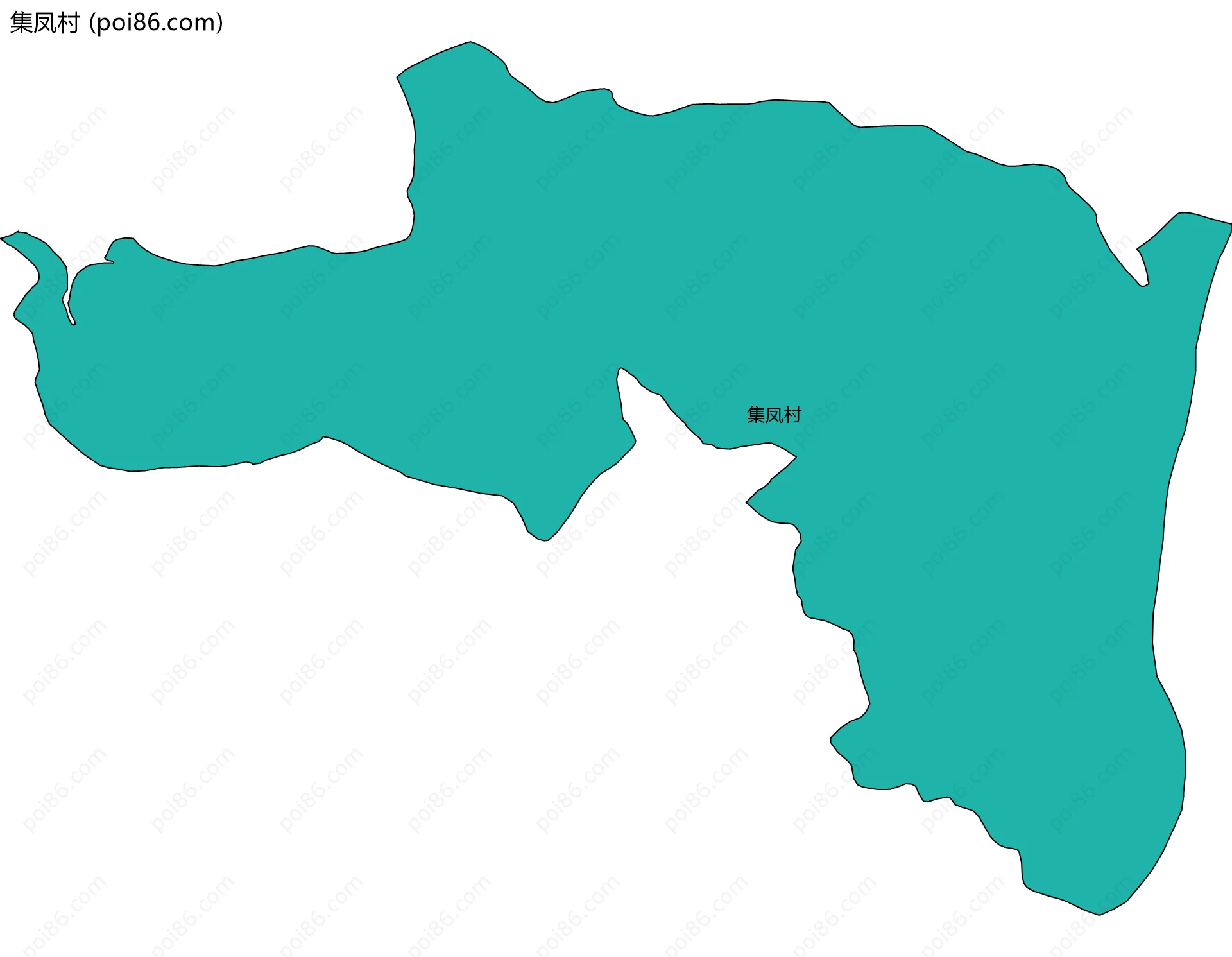 集凤村边界地图