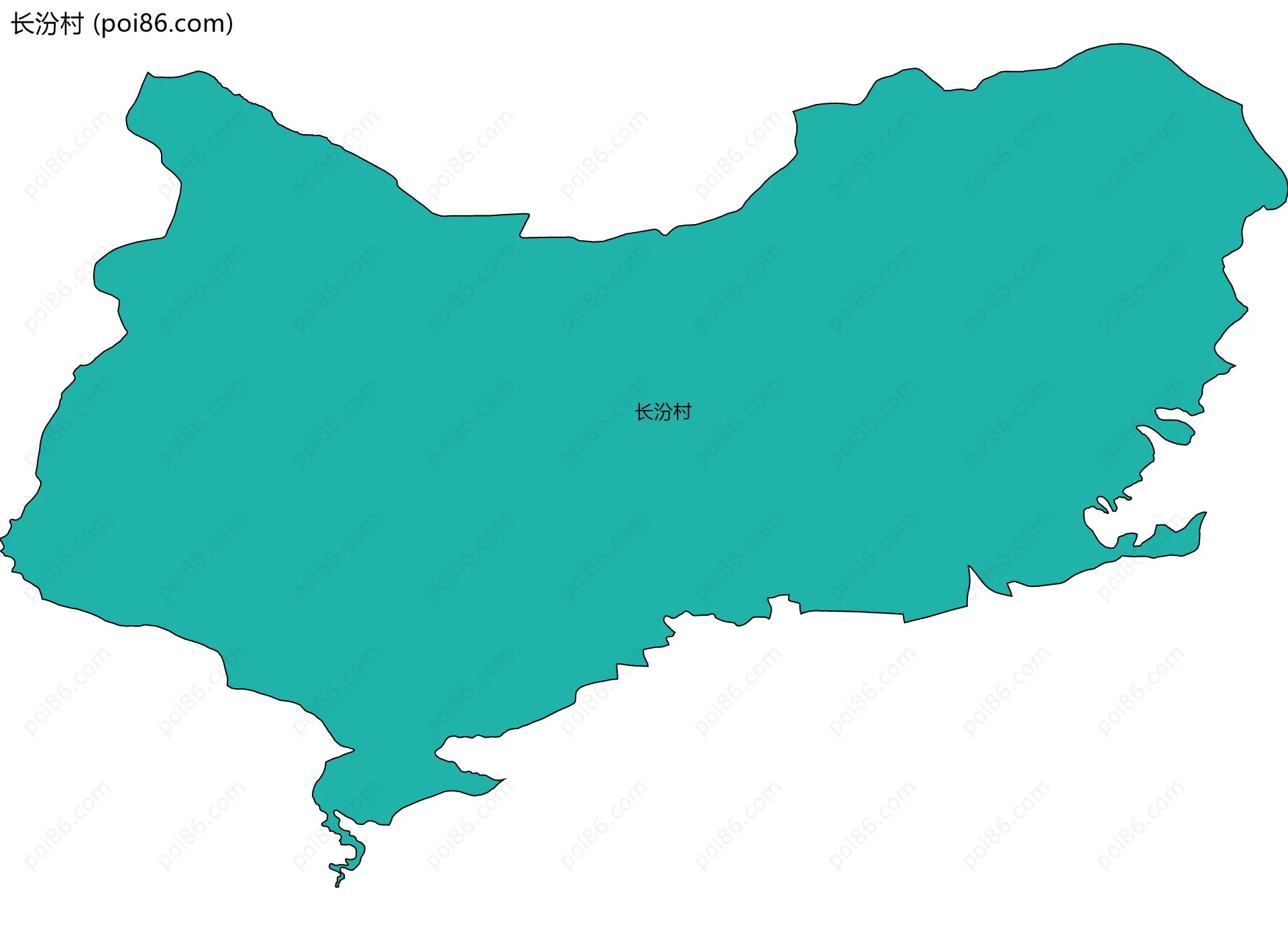 长汾村边界地图