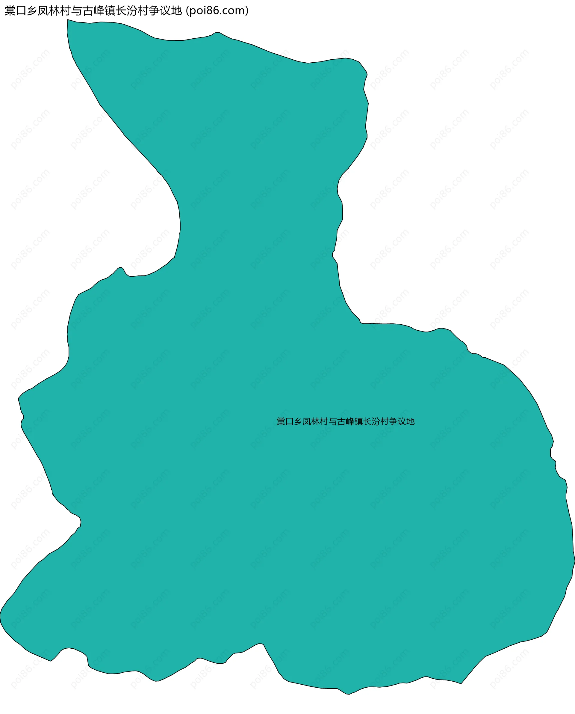 棠口乡凤林村与古峰镇长汾村争议地边界地图