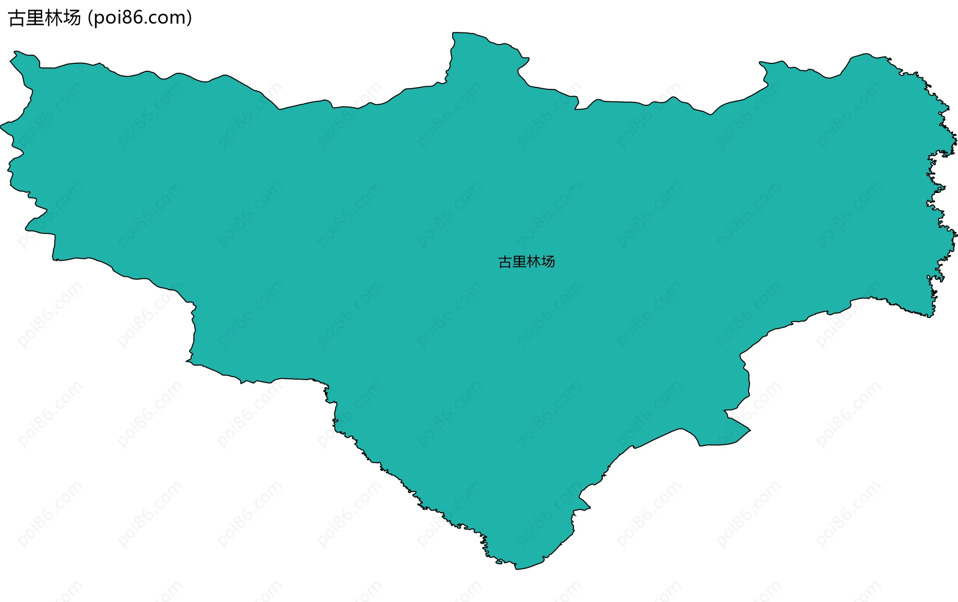 古里林场边界地图(五级行政区划)