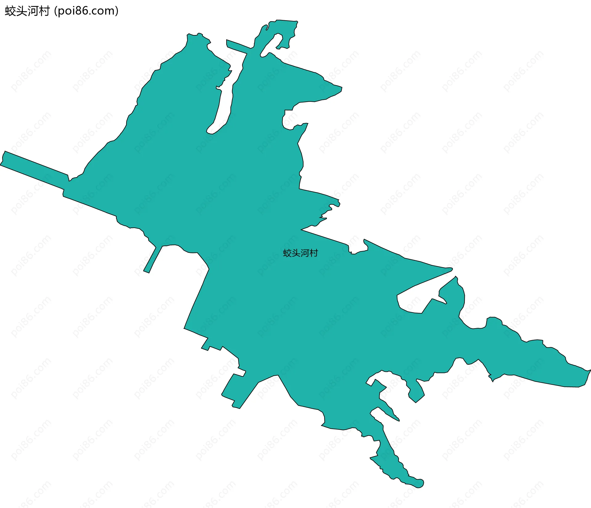 蛟头河村边界地图