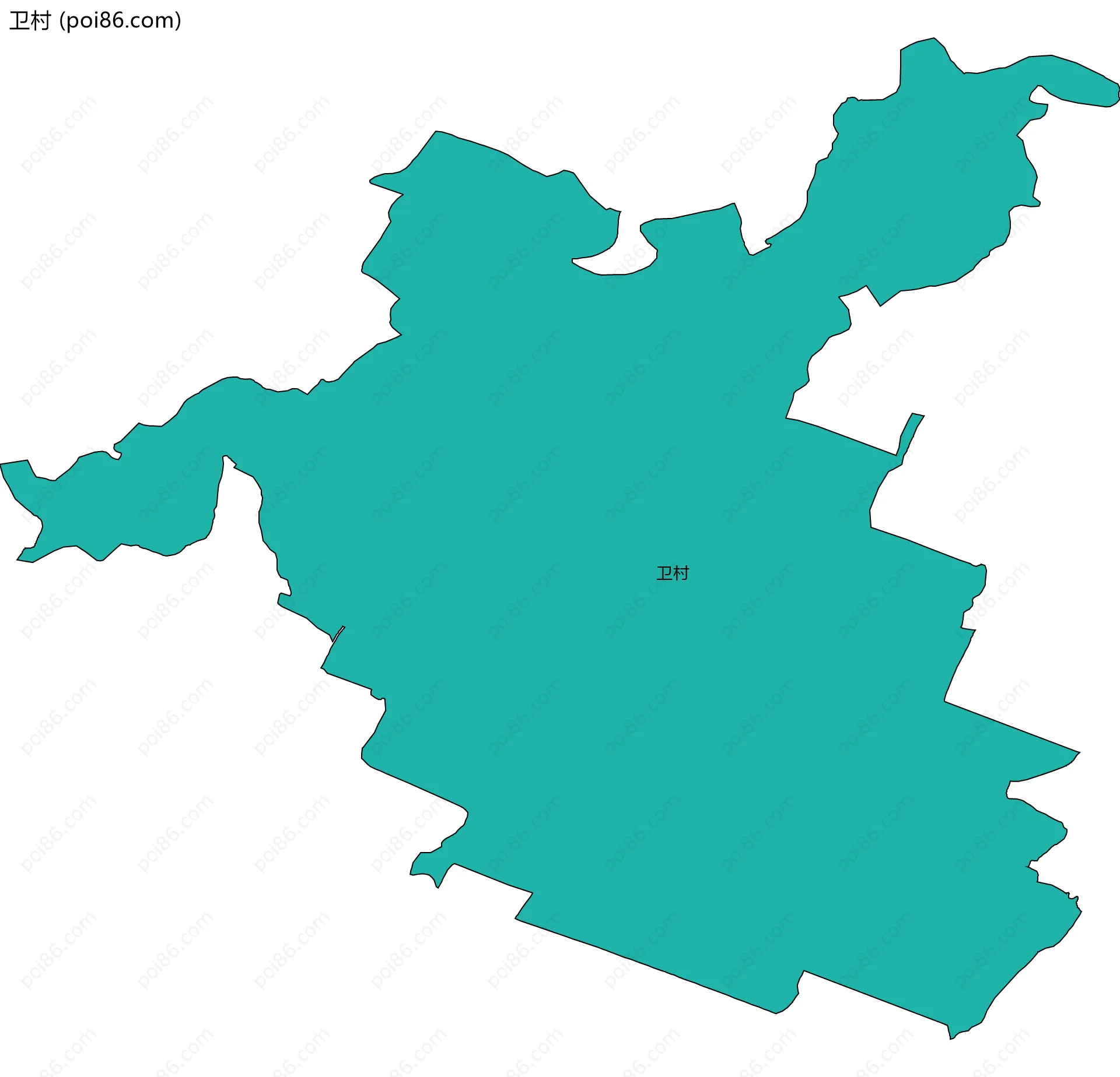 卫村边界地图